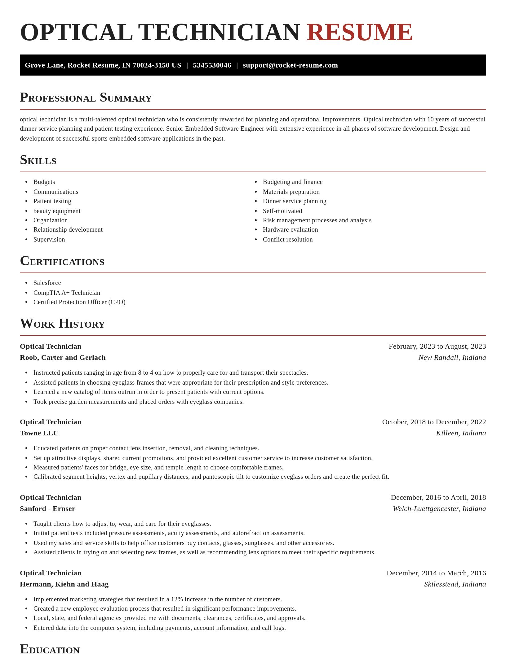 Exquisite resume template