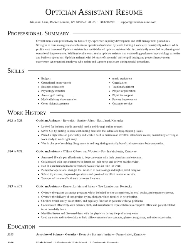 Director resume template