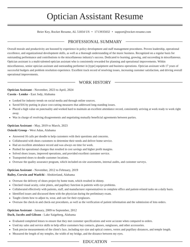 Elegant resume template