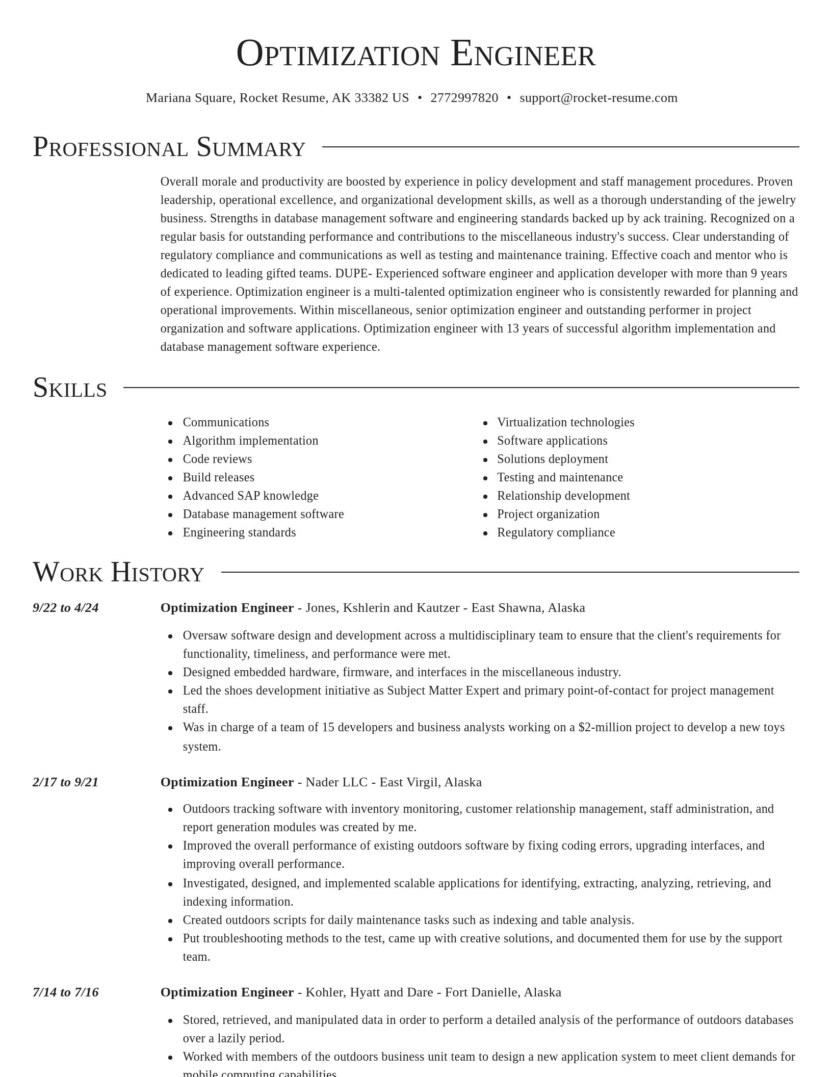 Director resume template