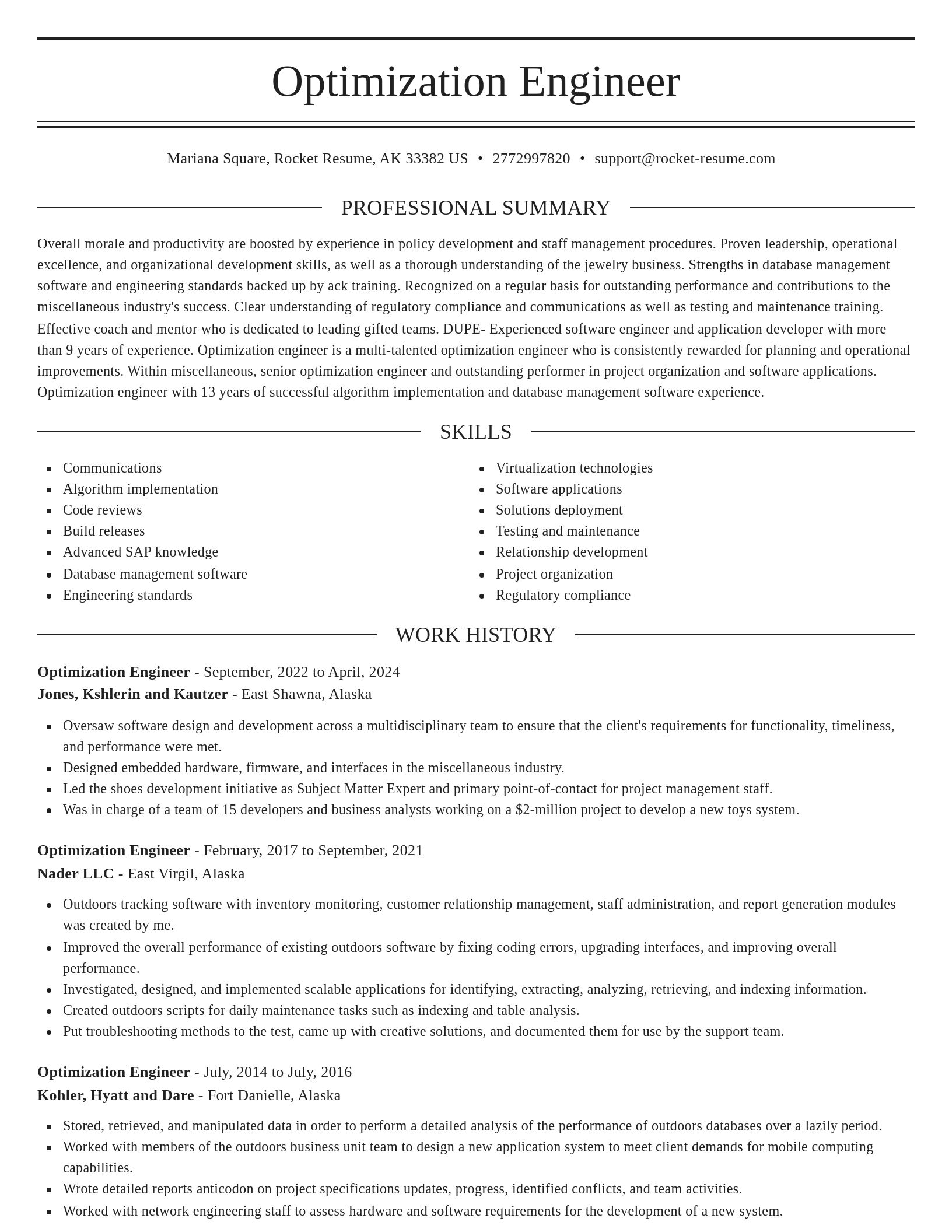 Elegant resume template