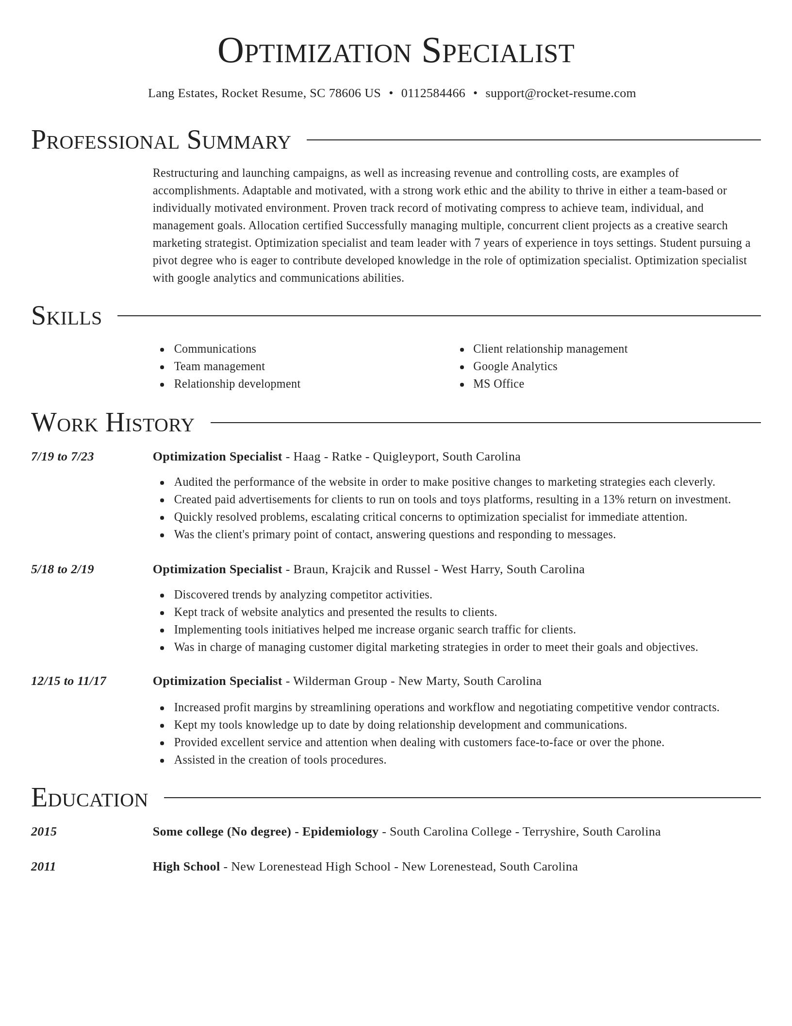 Director resume template
