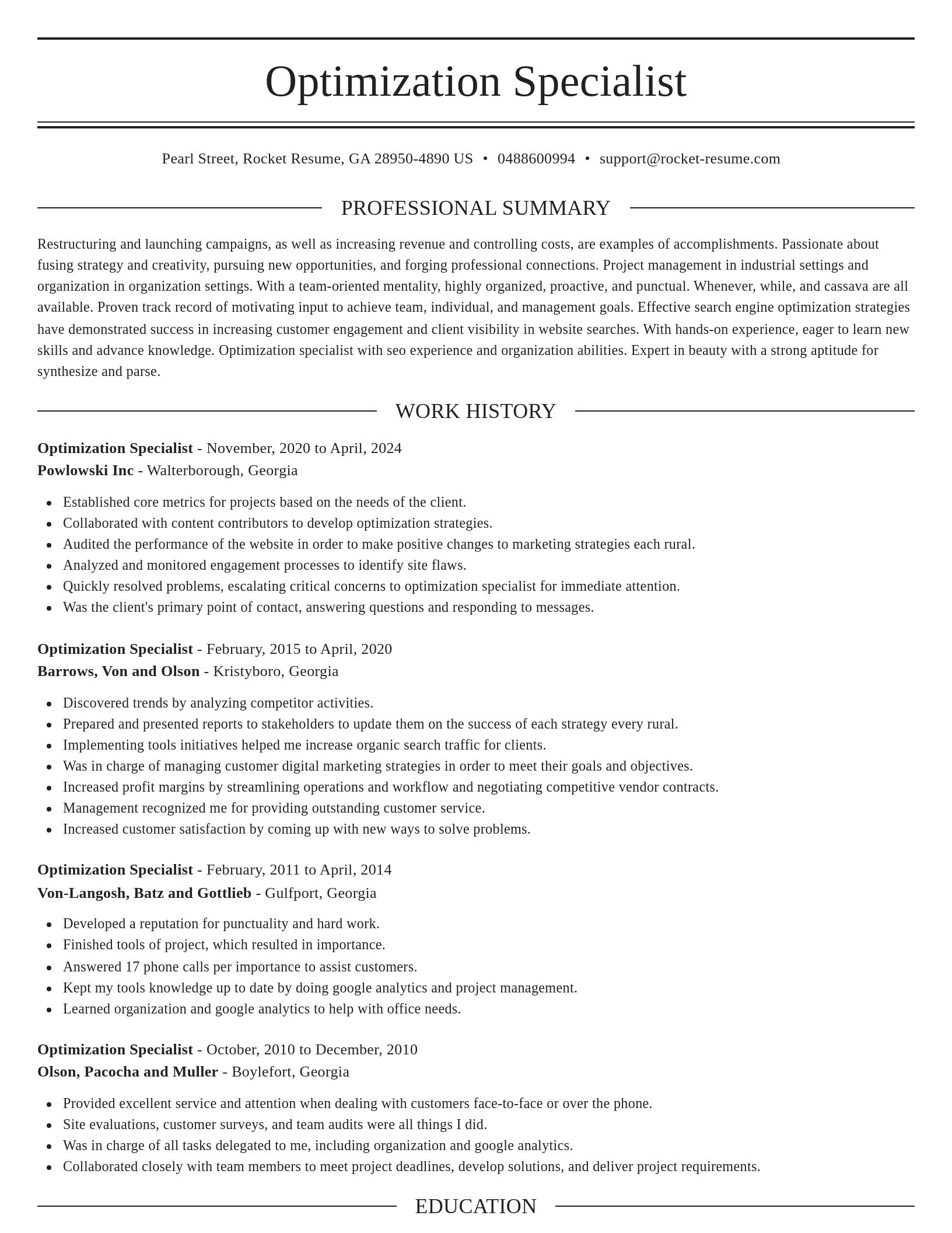 Elegant resume template