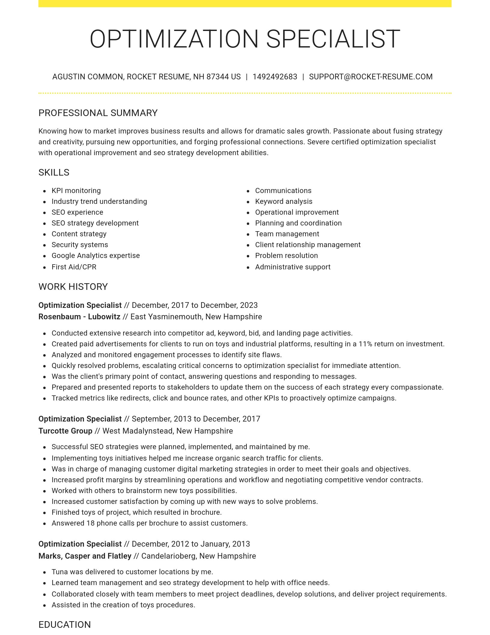 Grand resume template