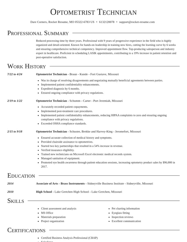 Director resume template