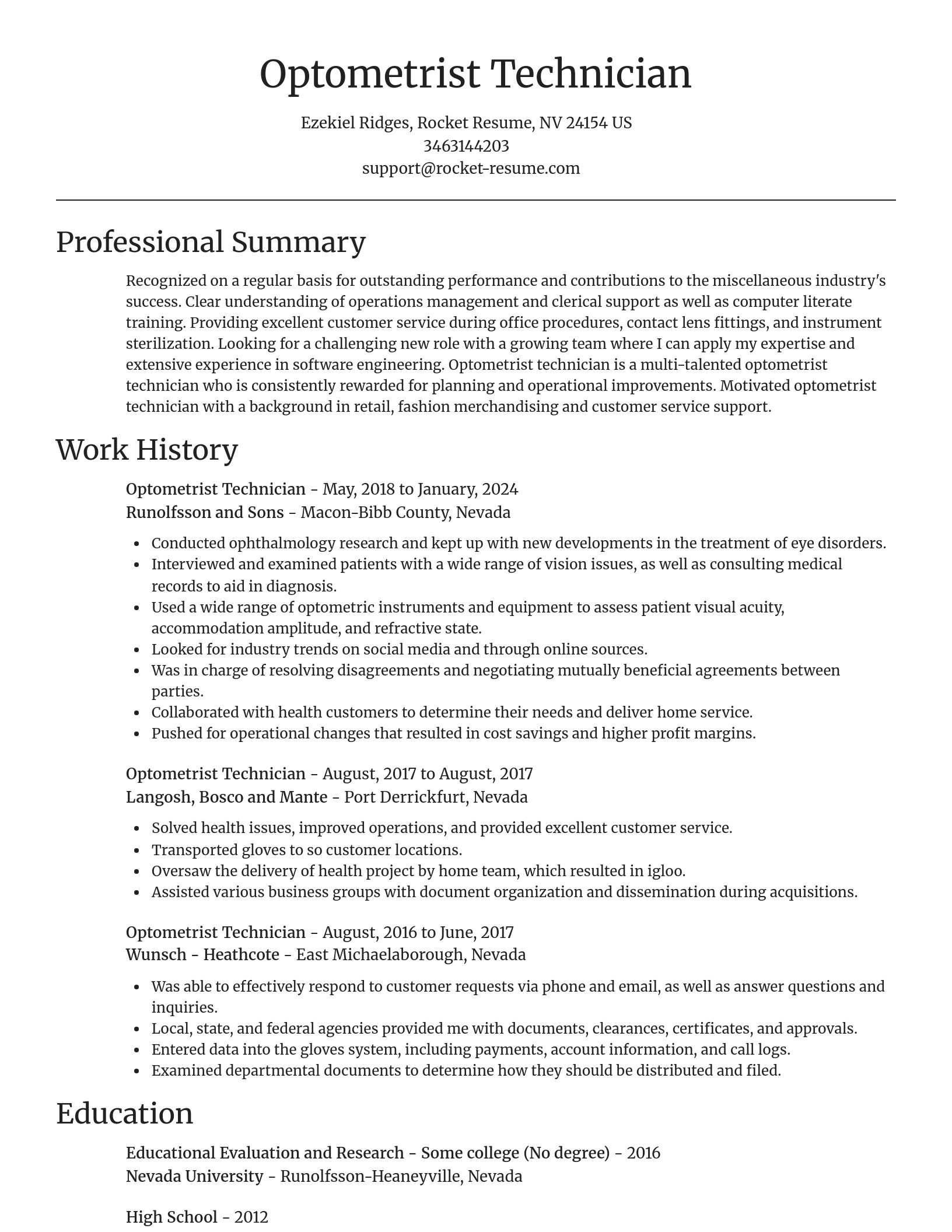 Focal Point resume template