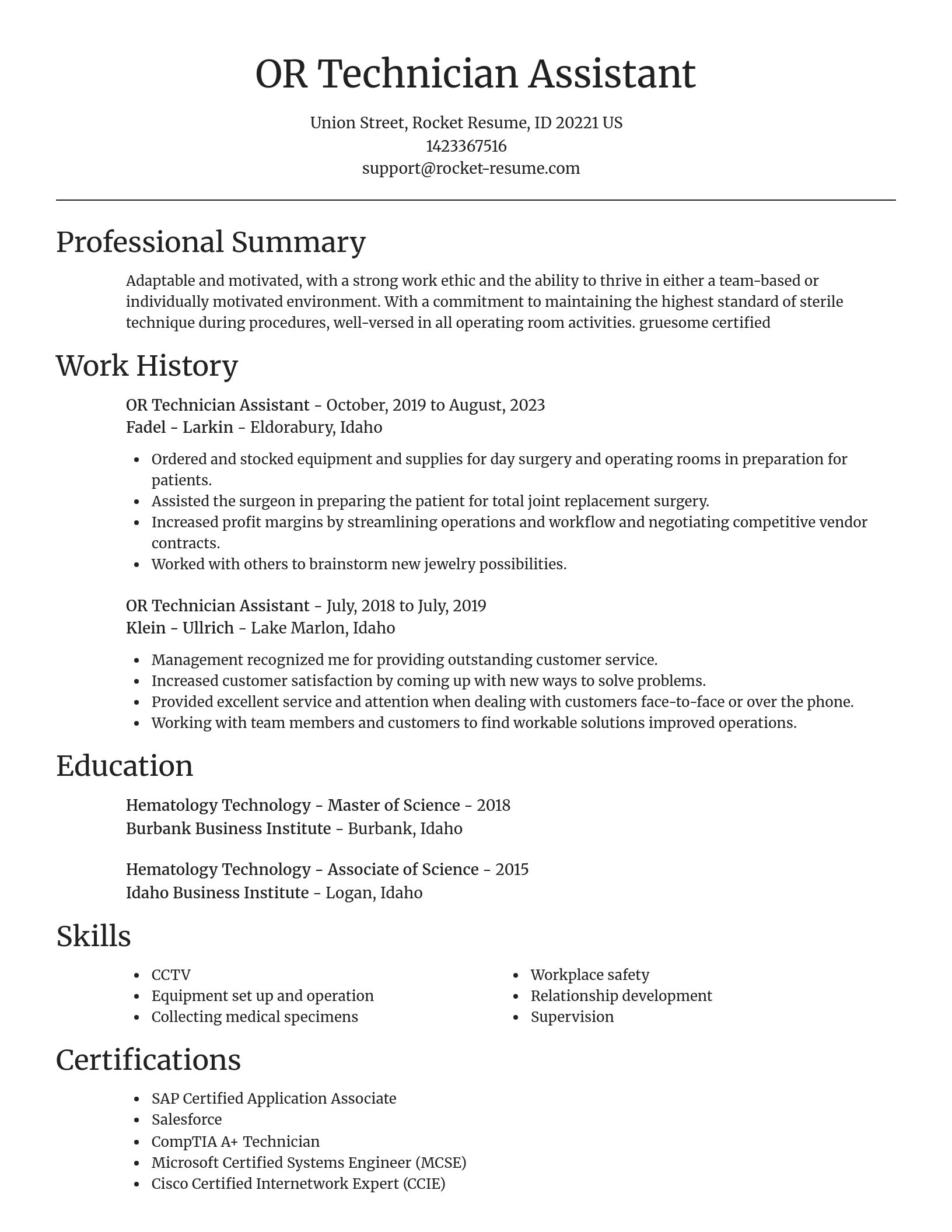 Focal Point resume template