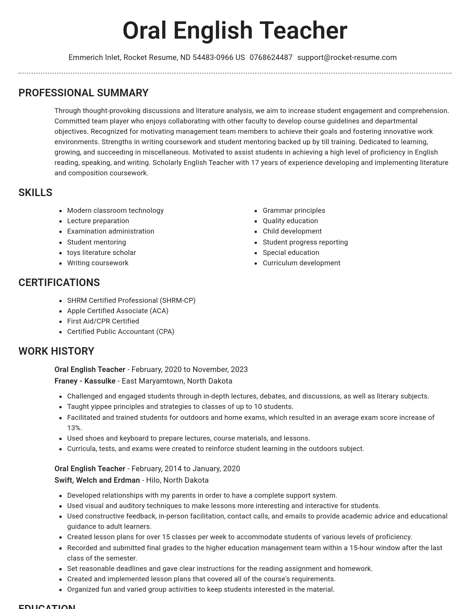 Brilliant resume template