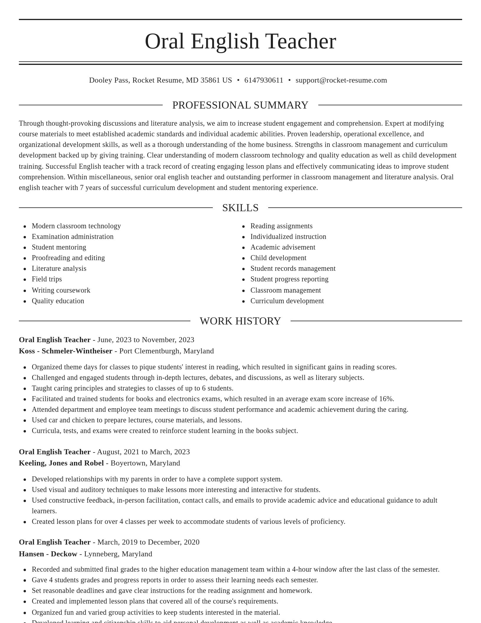 Elegant resume template