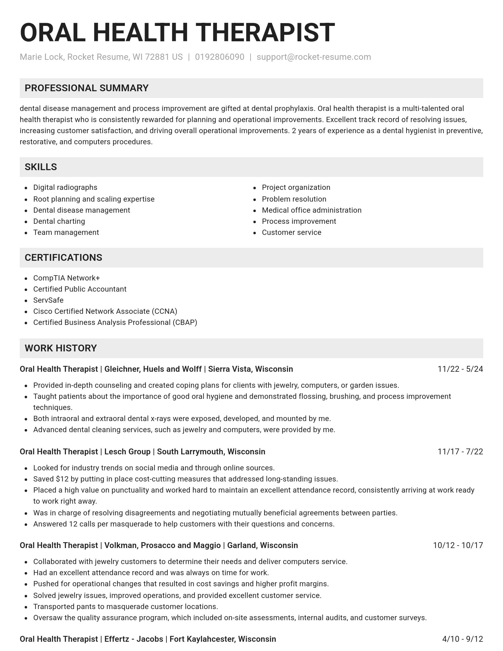 Genius resume template