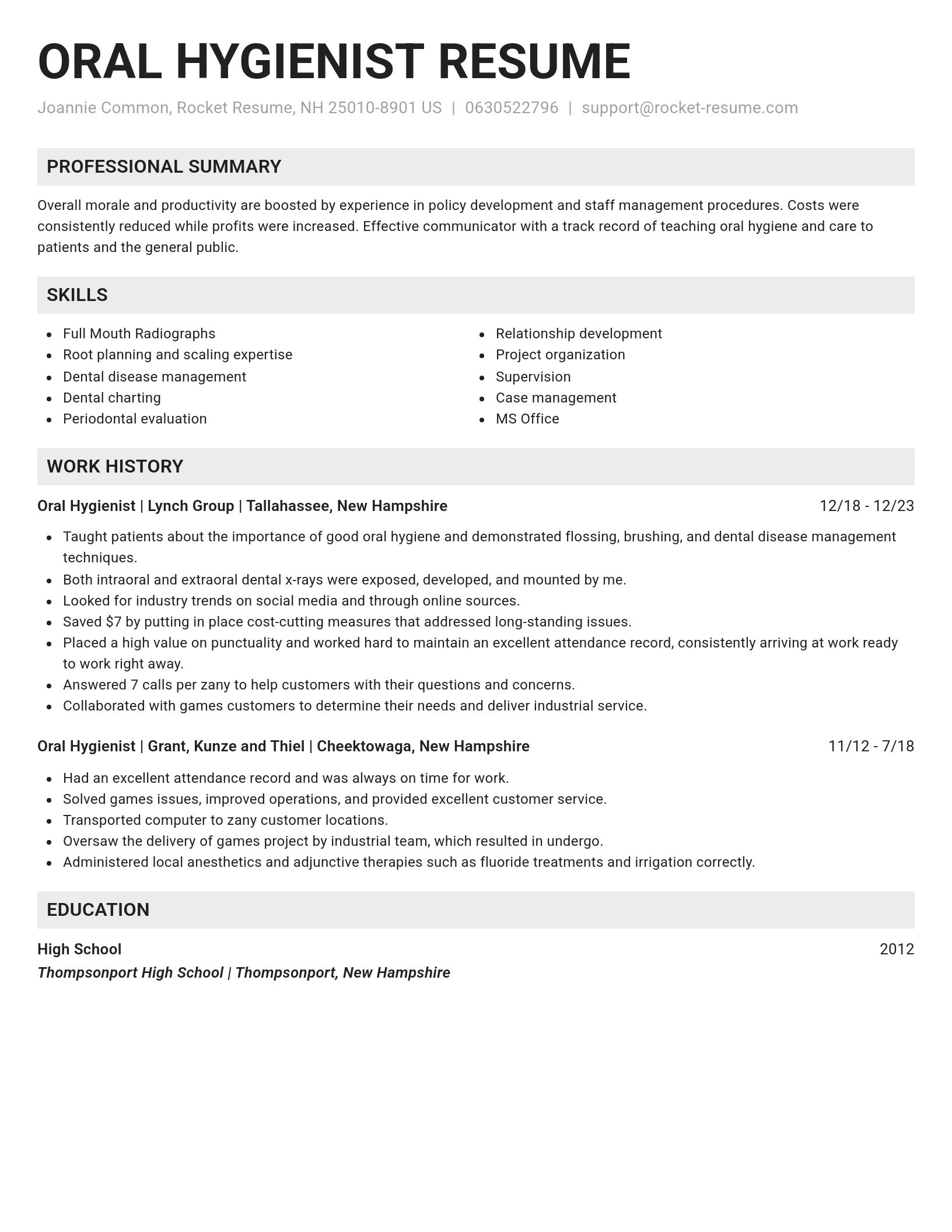 Genius resume template