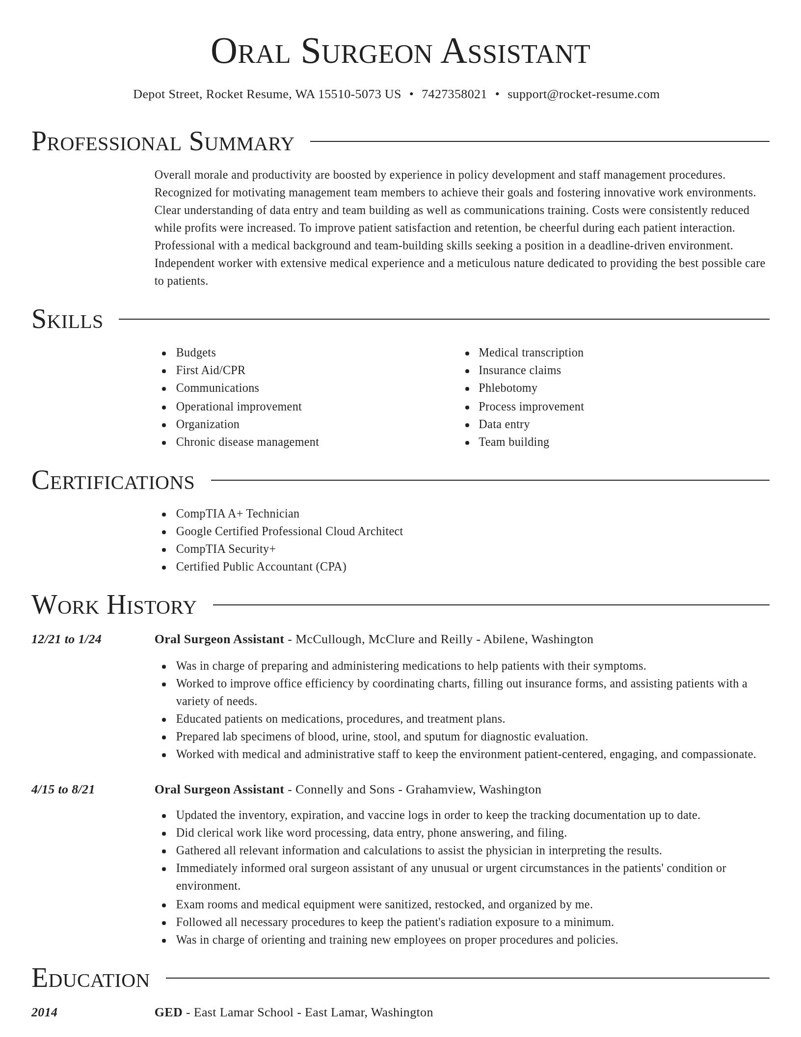 Director resume template