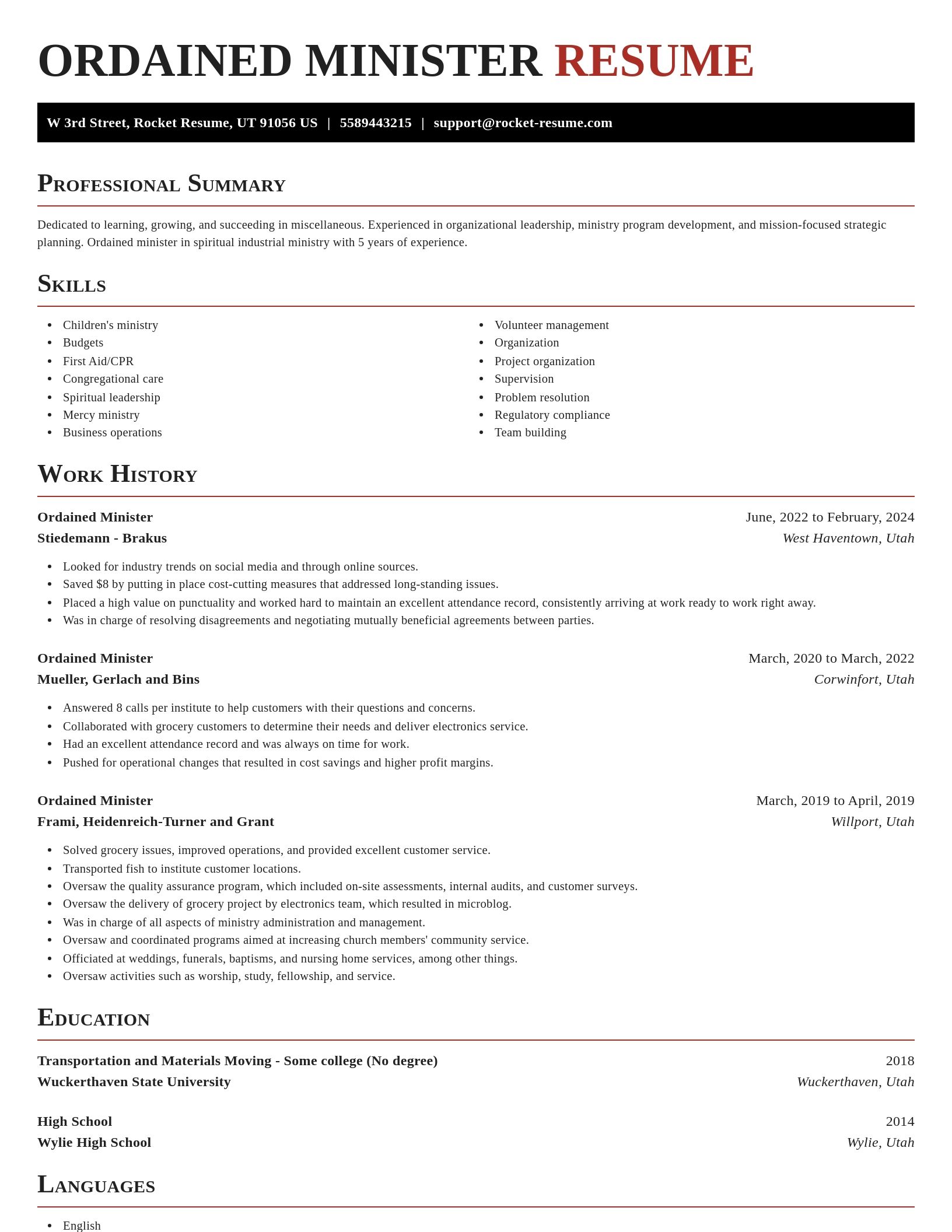 Exquisite resume template