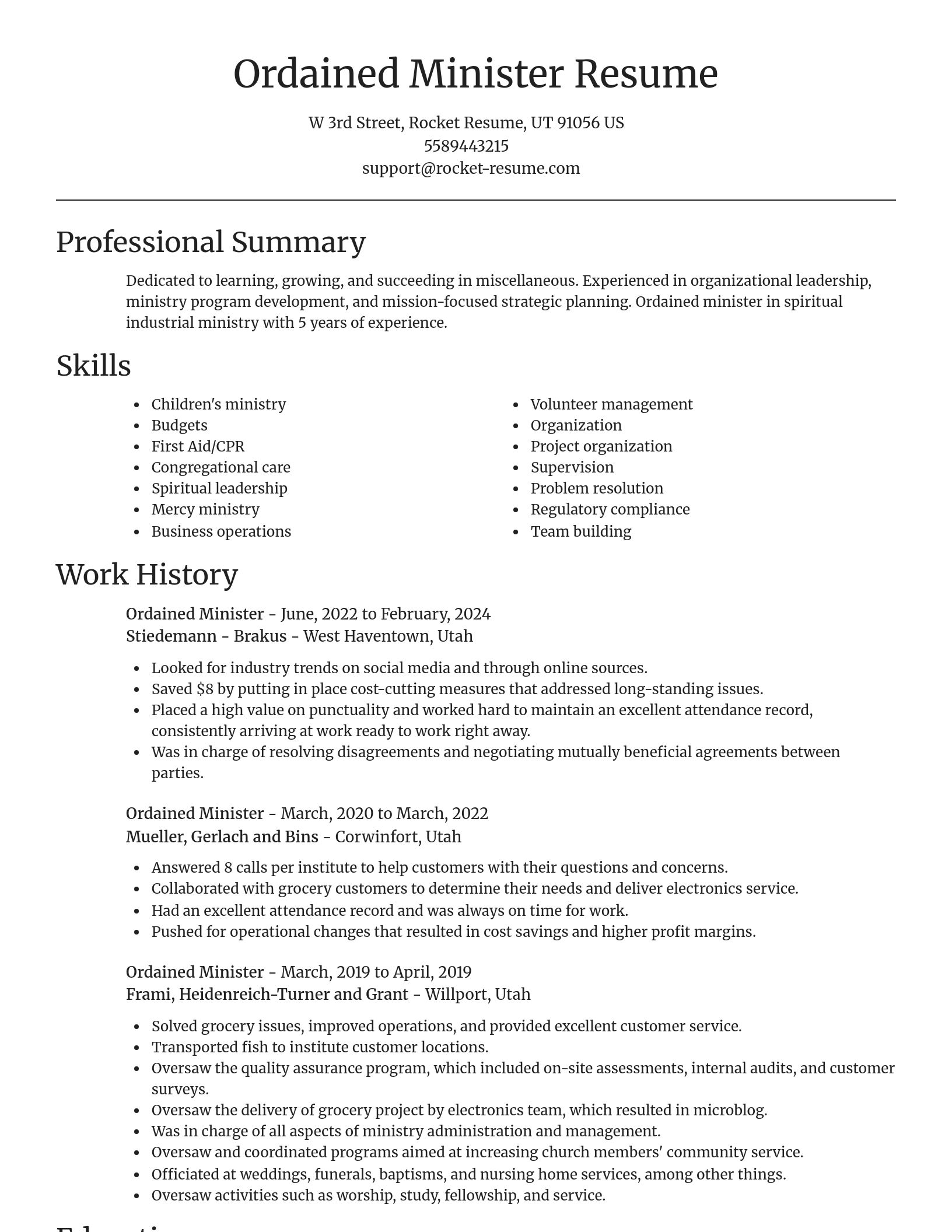 Focal Point resume template