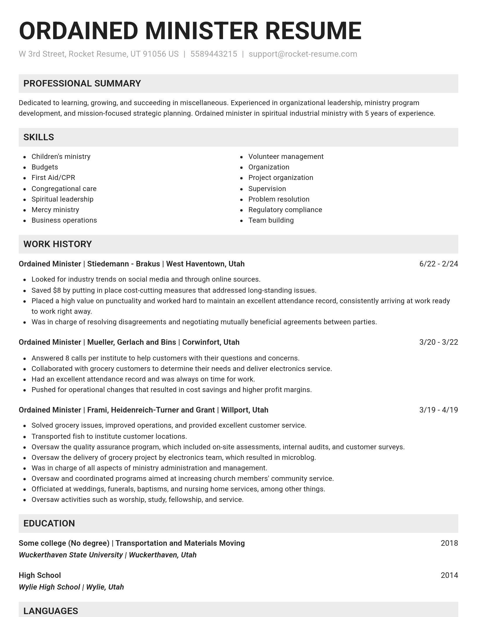 Genius resume template