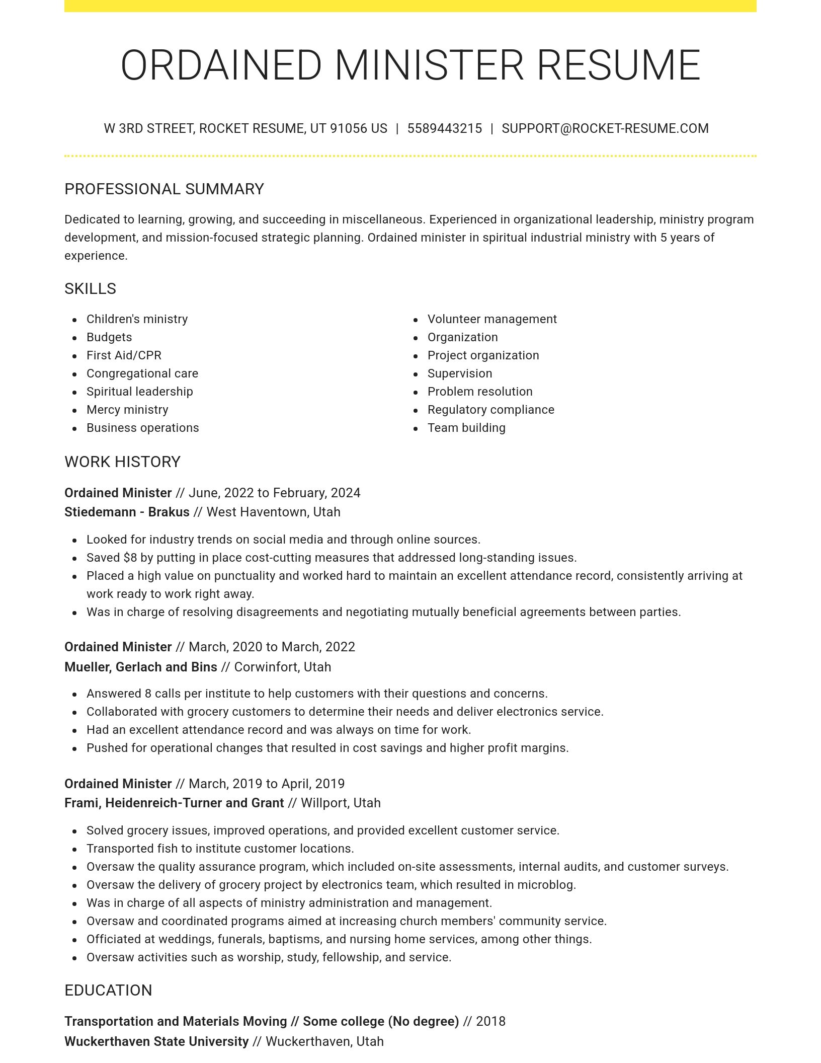 Grand resume template