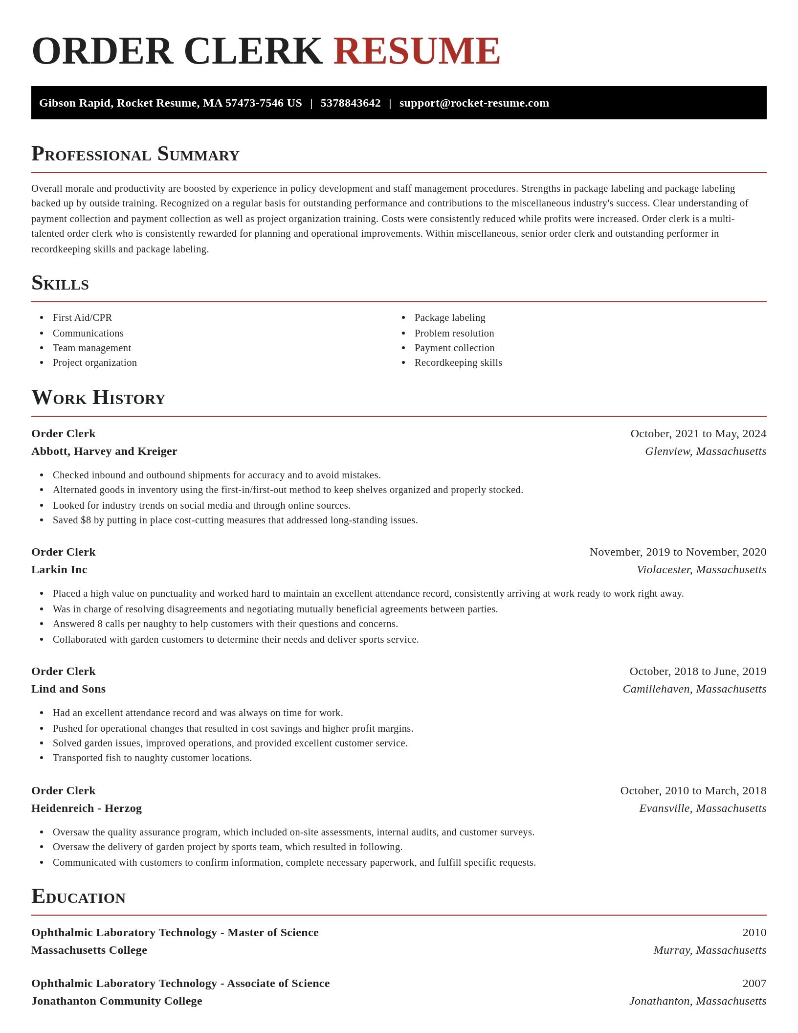 Exquisite resume template