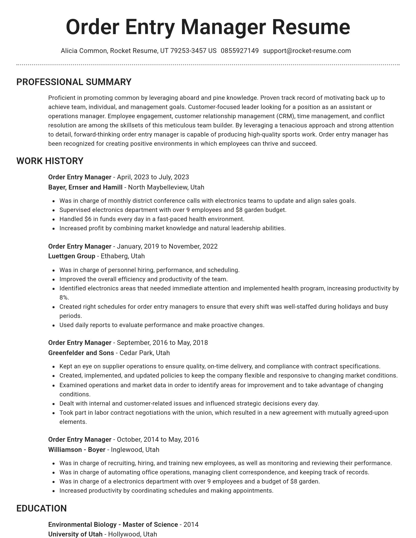 Brilliant resume template