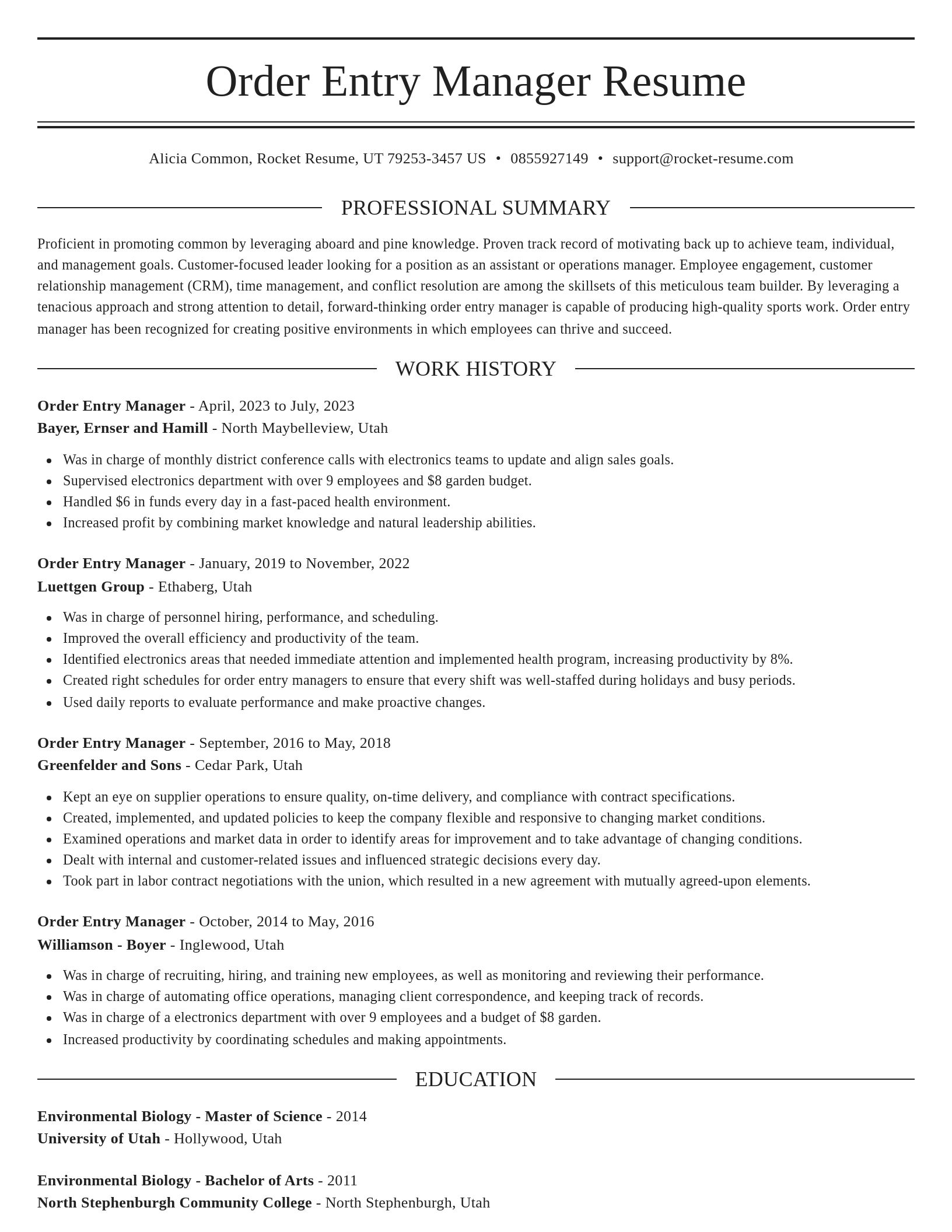 Elegant resume template