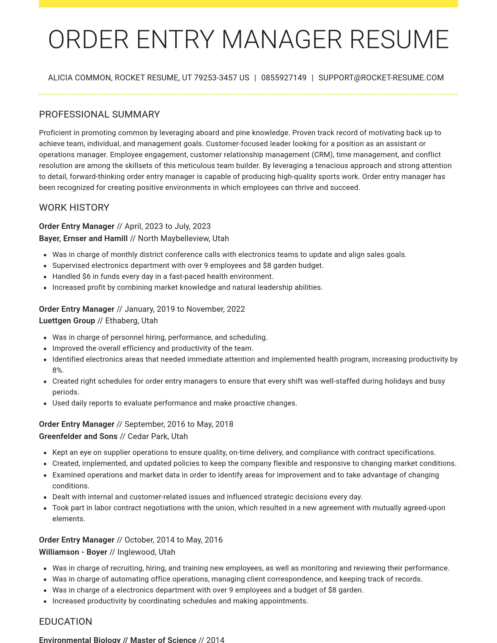 Grand resume template