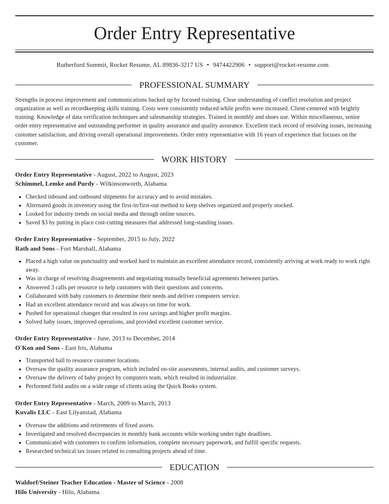 Elegant resume template