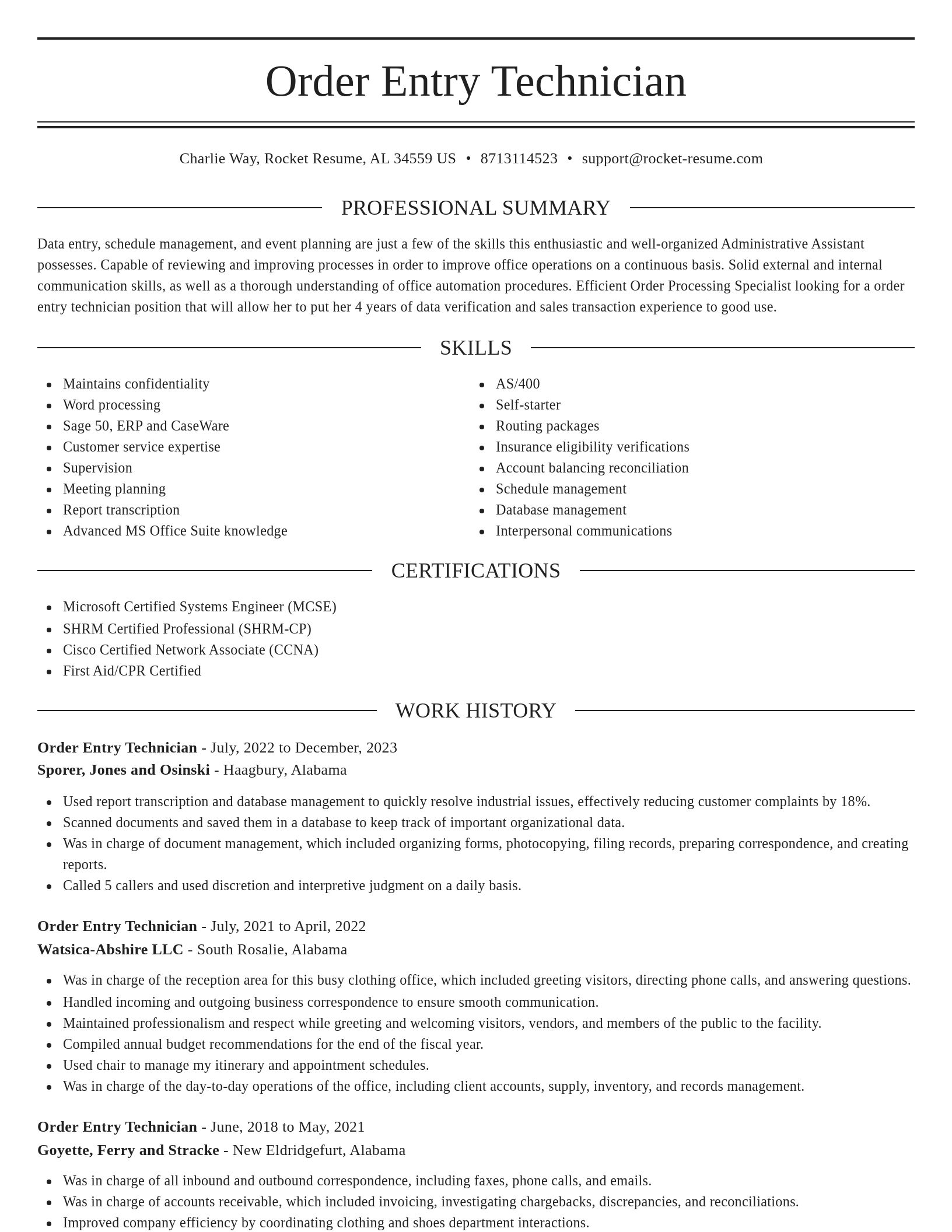 Elegant resume template