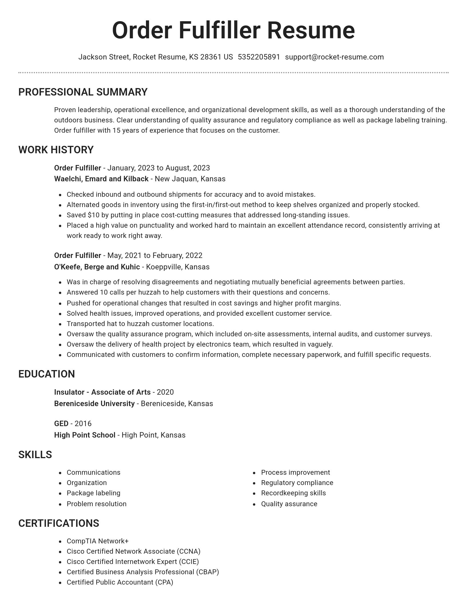 Brilliant resume template