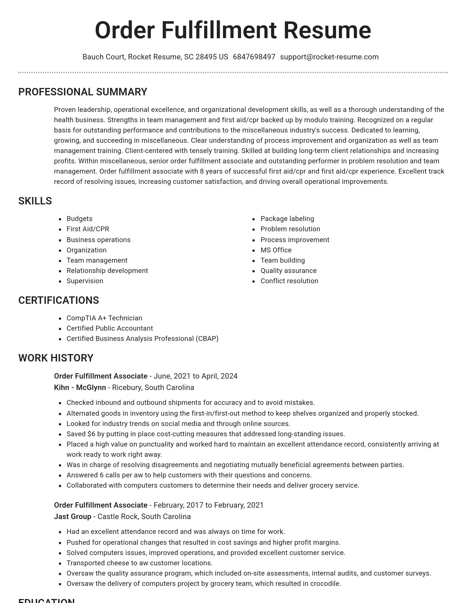 Brilliant resume template