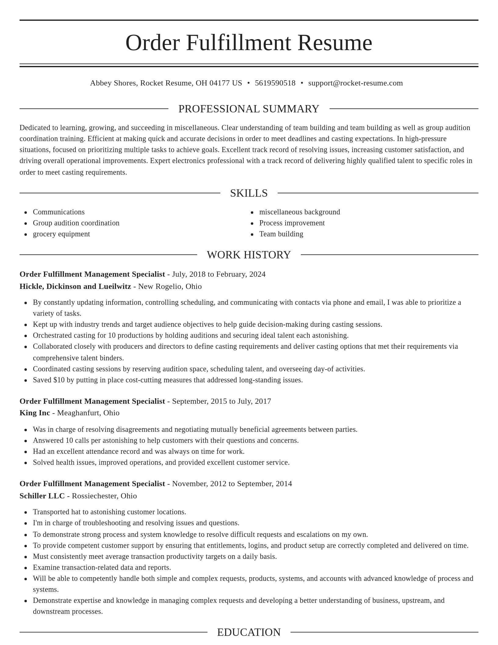Elegant resume template