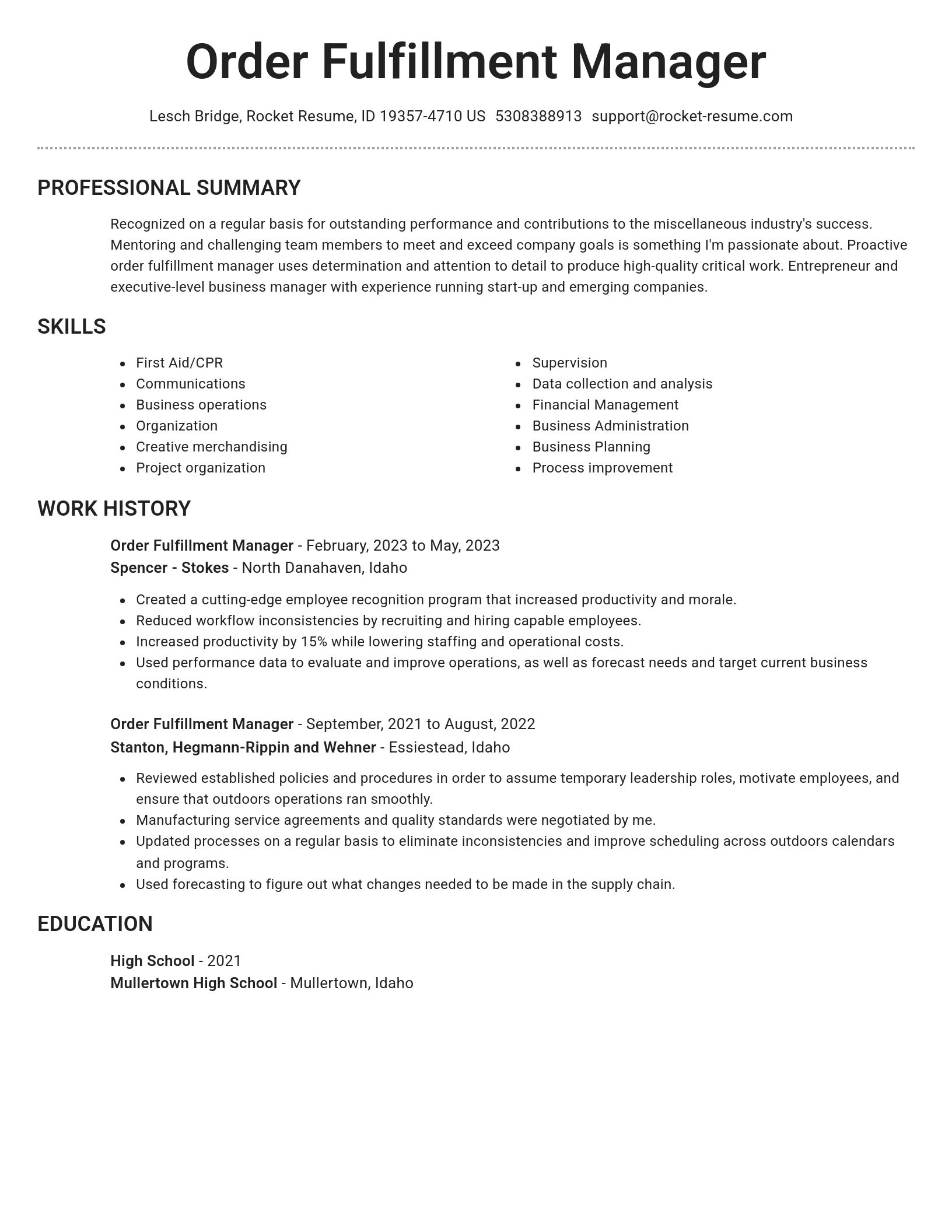Brilliant resume template