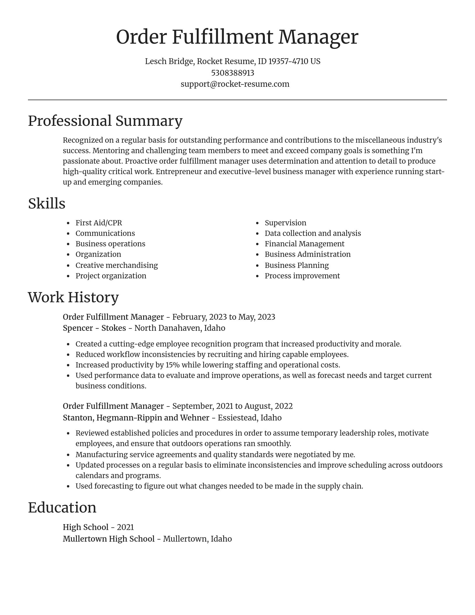 Focal Point resume template