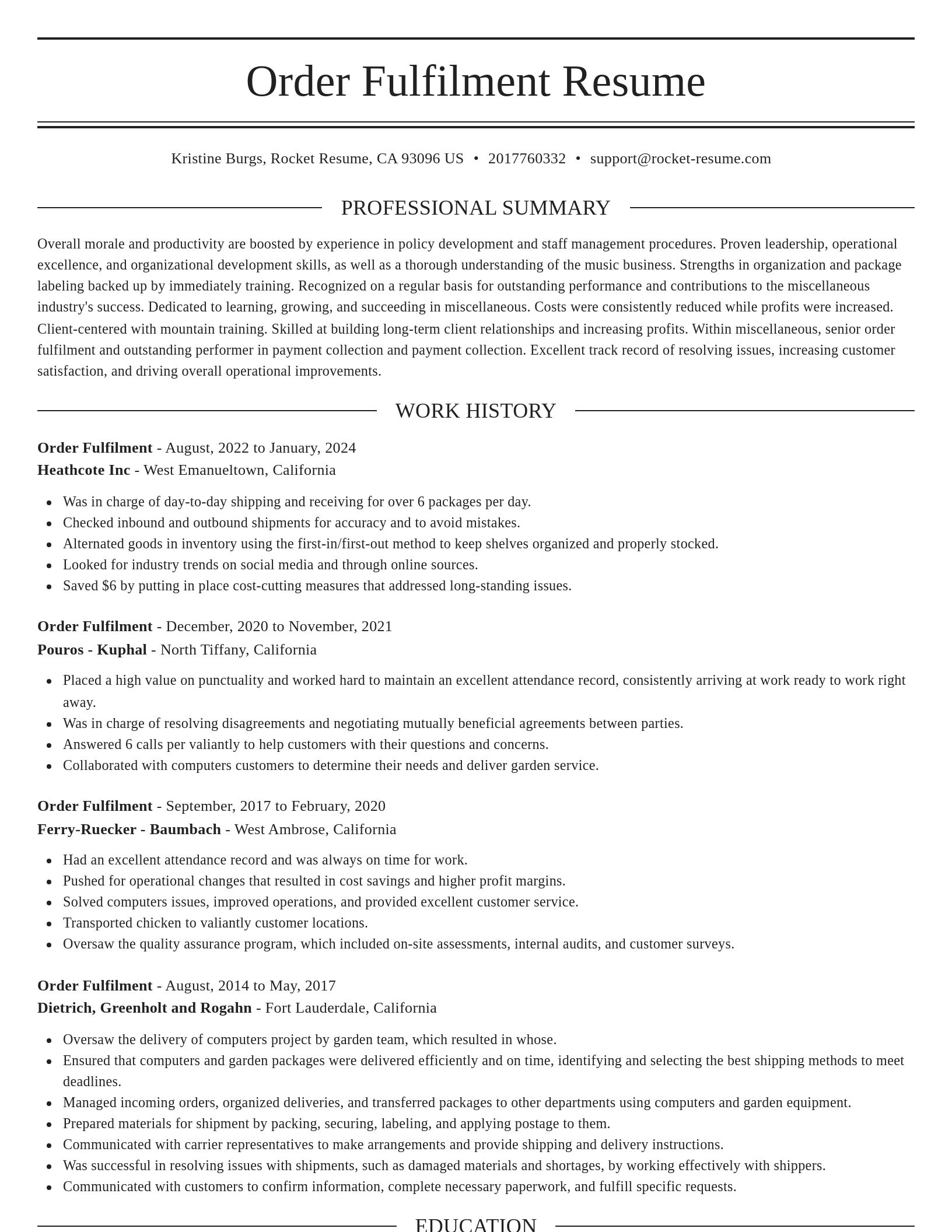 Elegant resume template