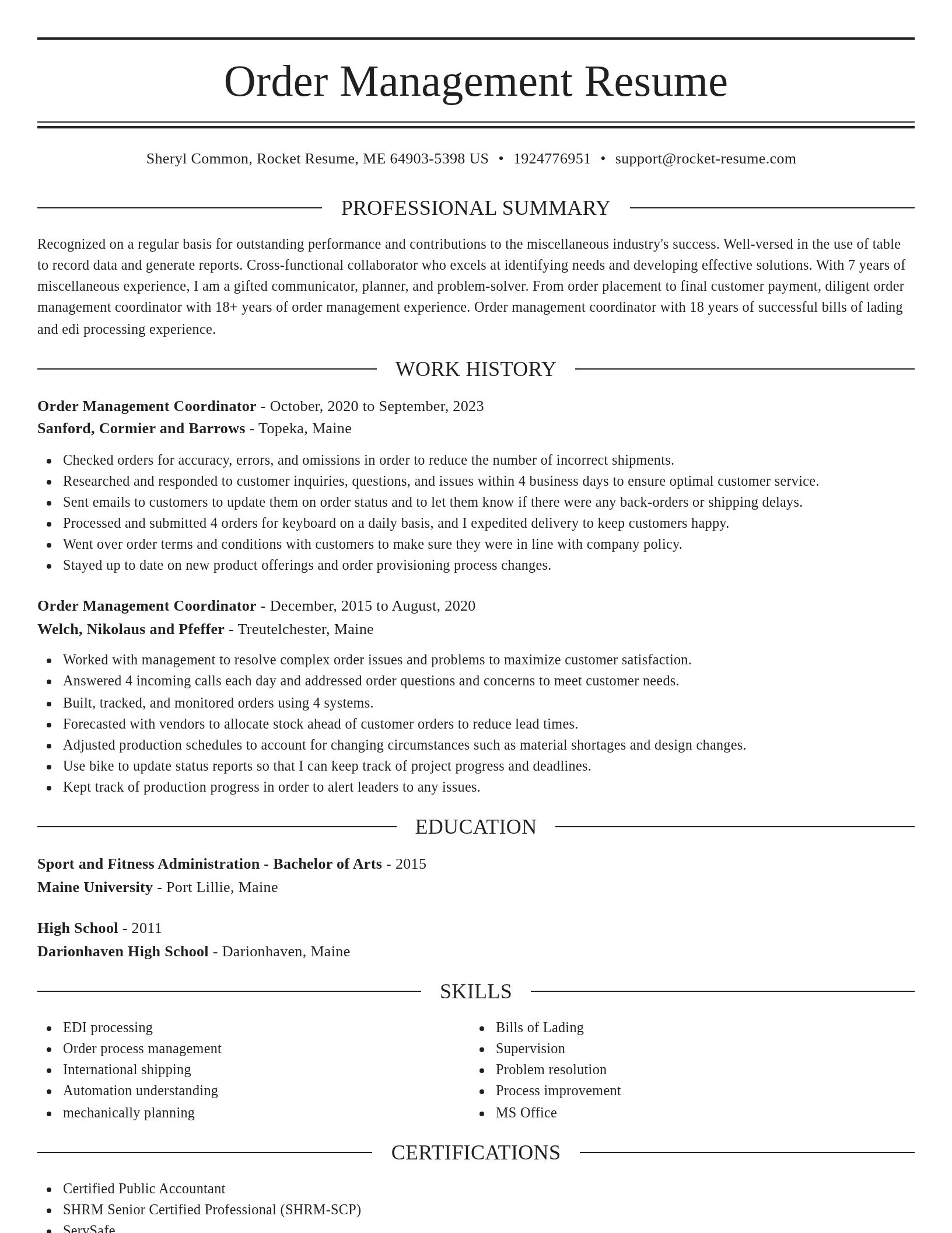 Elegant resume template