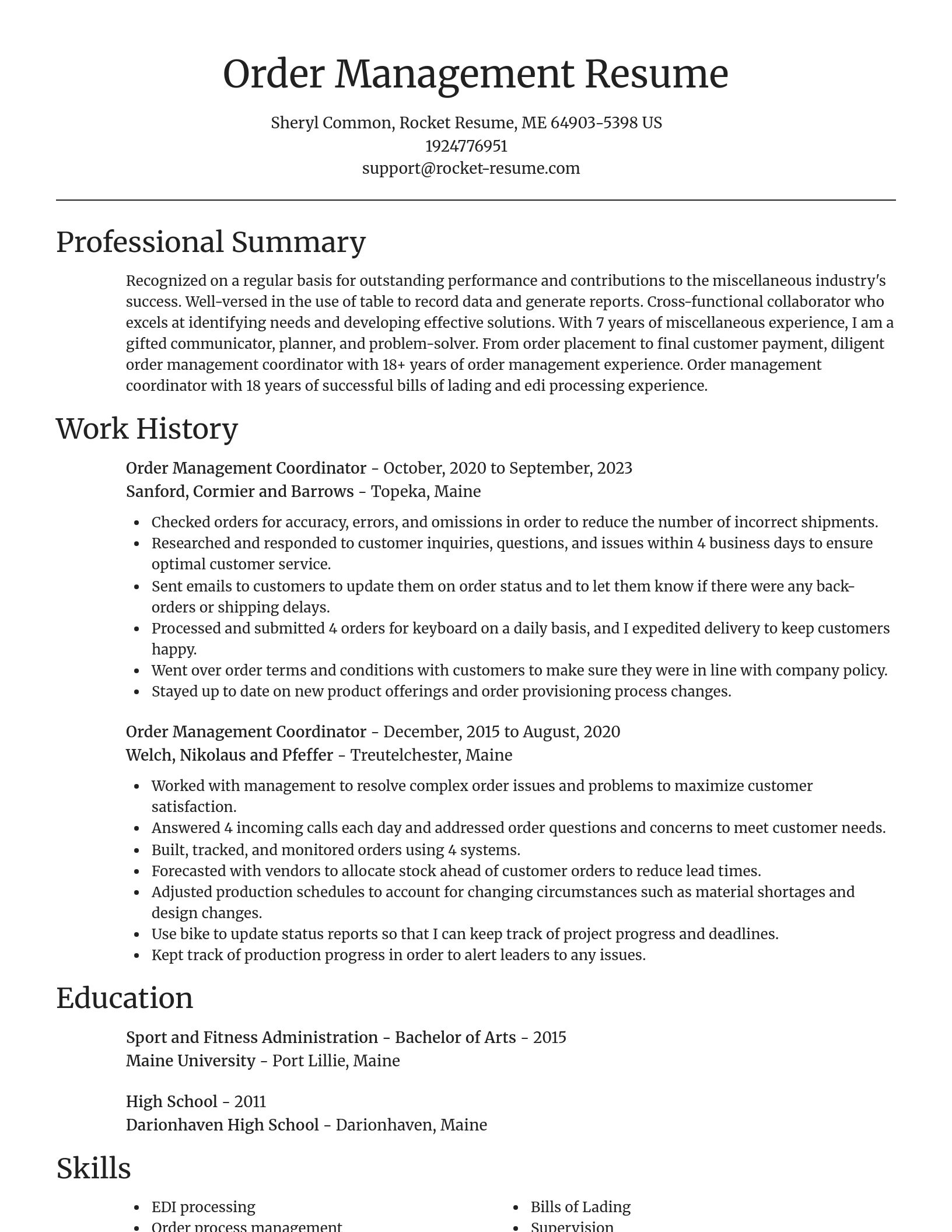 Focal Point resume template