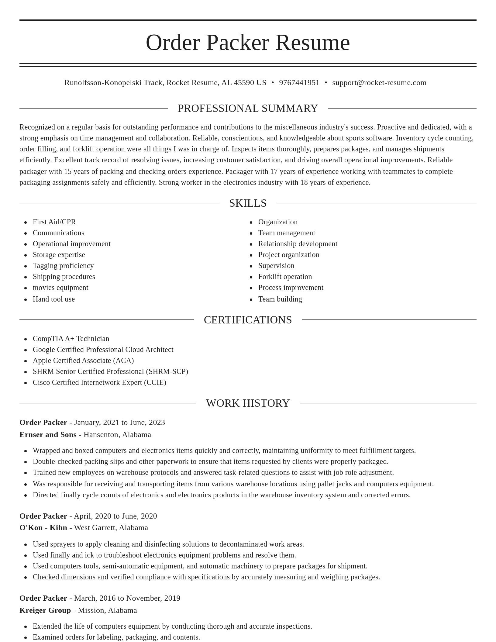 Elegant resume template