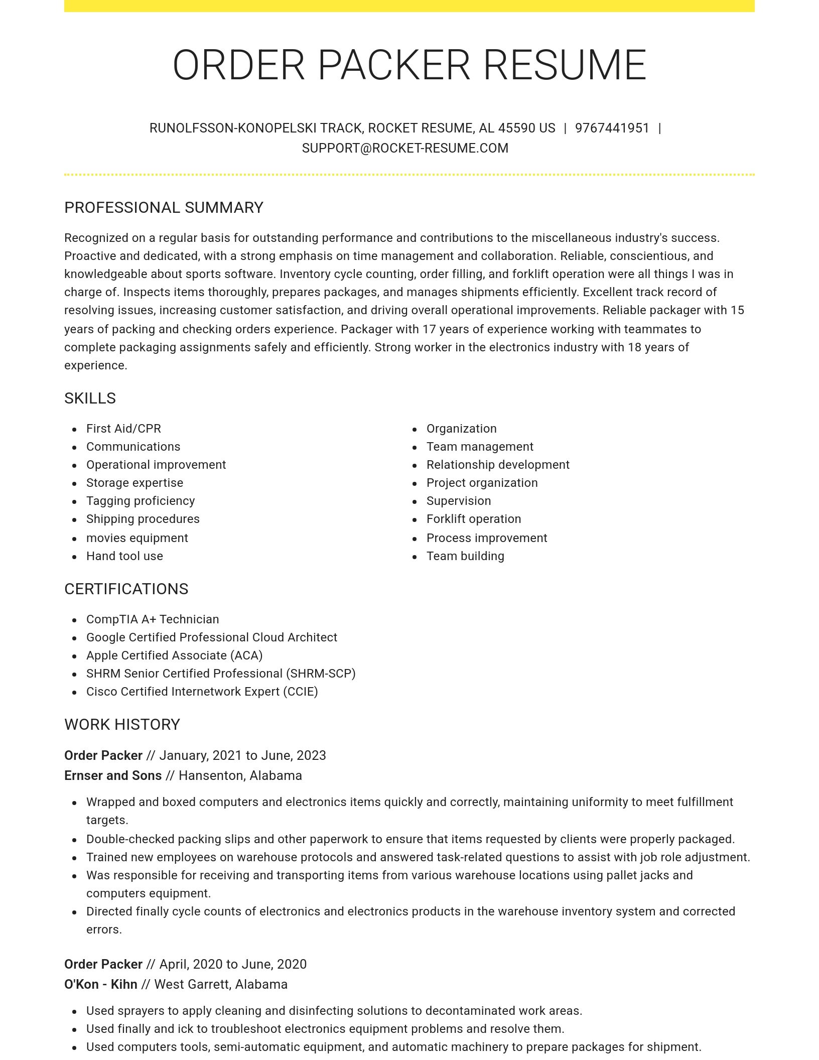 Grand resume template