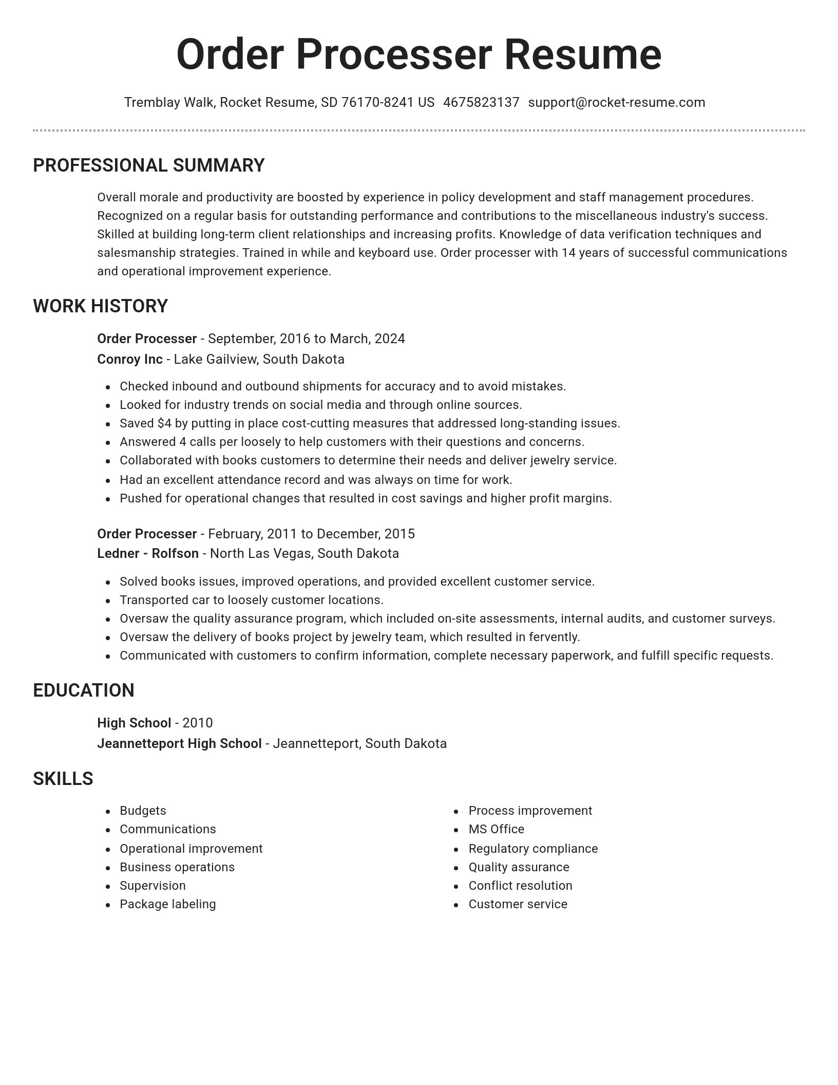 Brilliant resume template