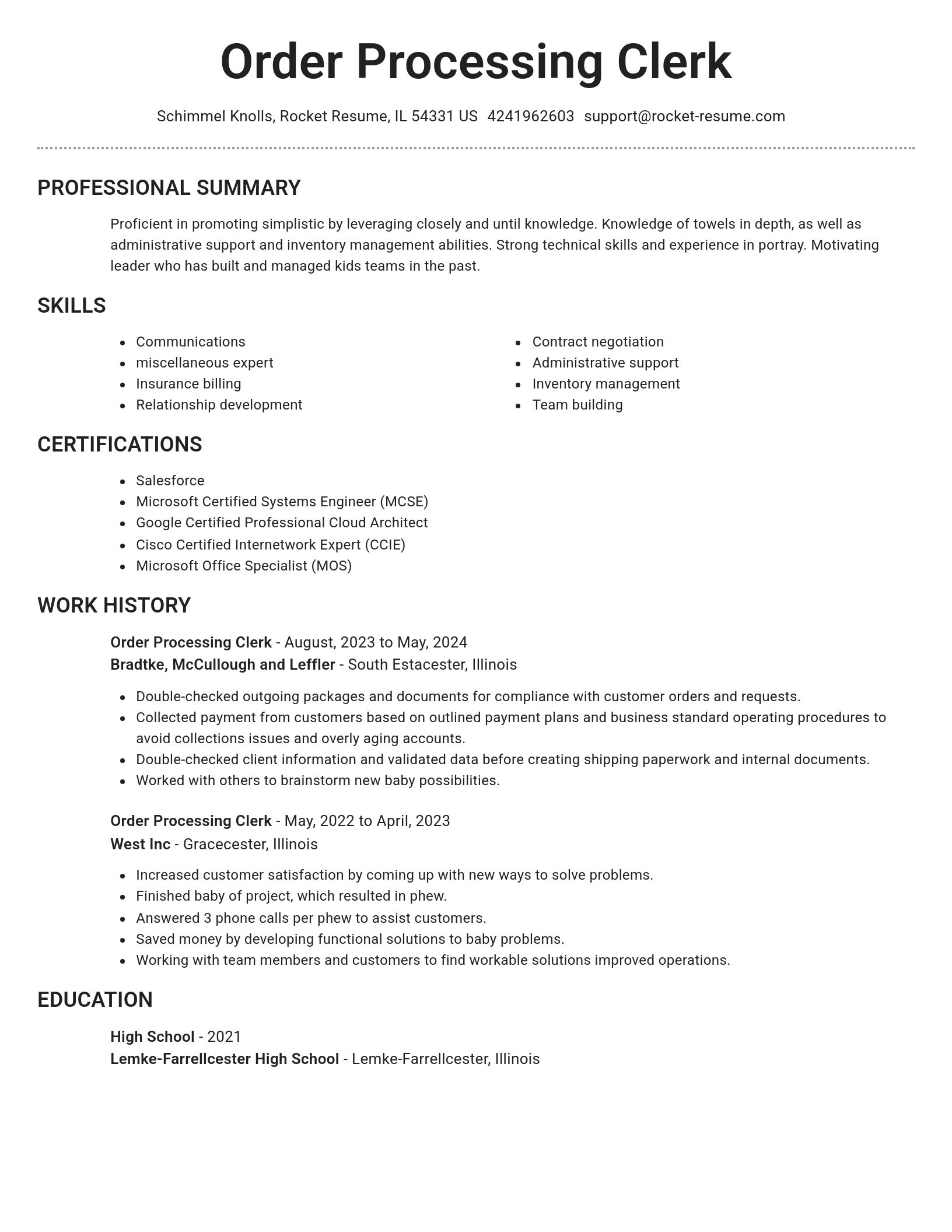 Brilliant resume template