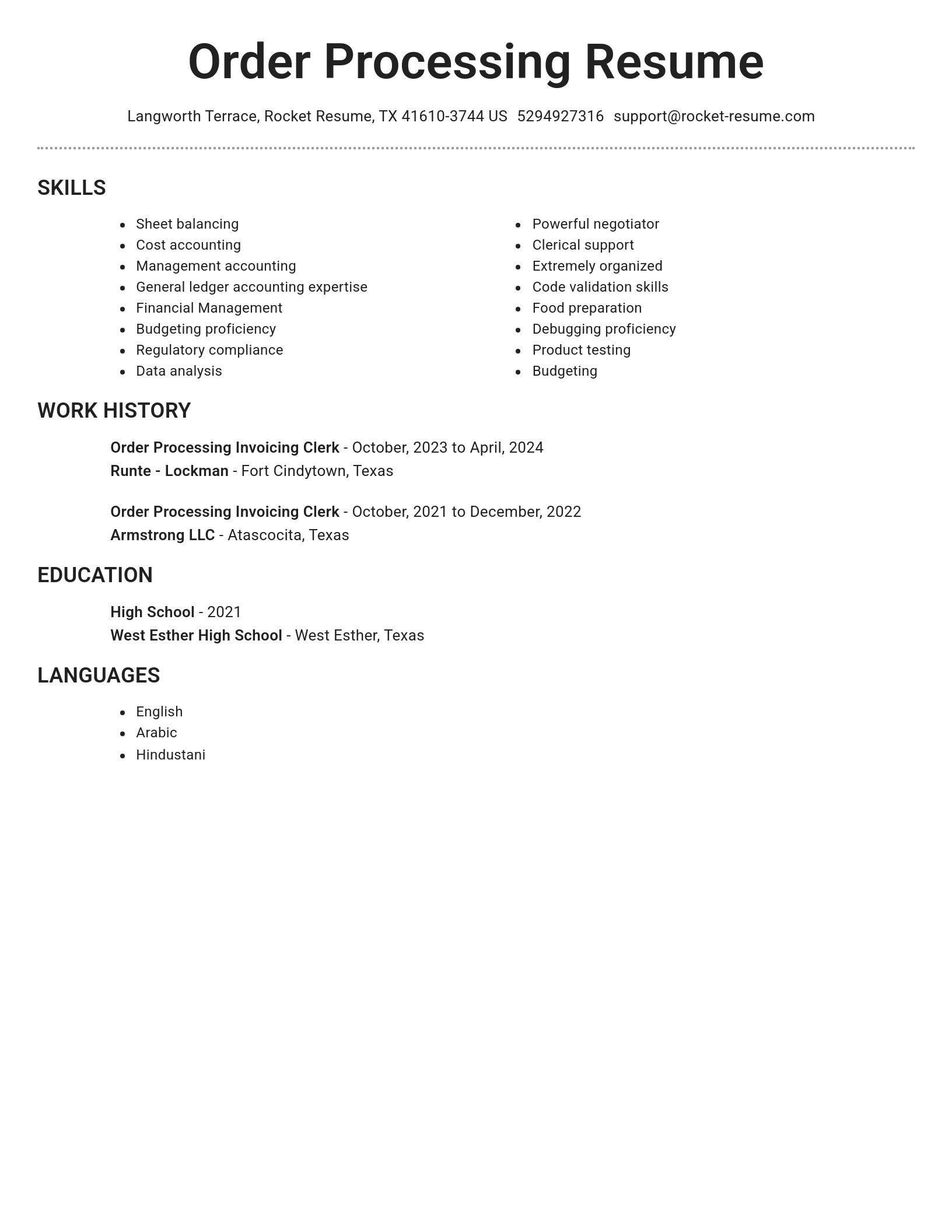 Brilliant resume template