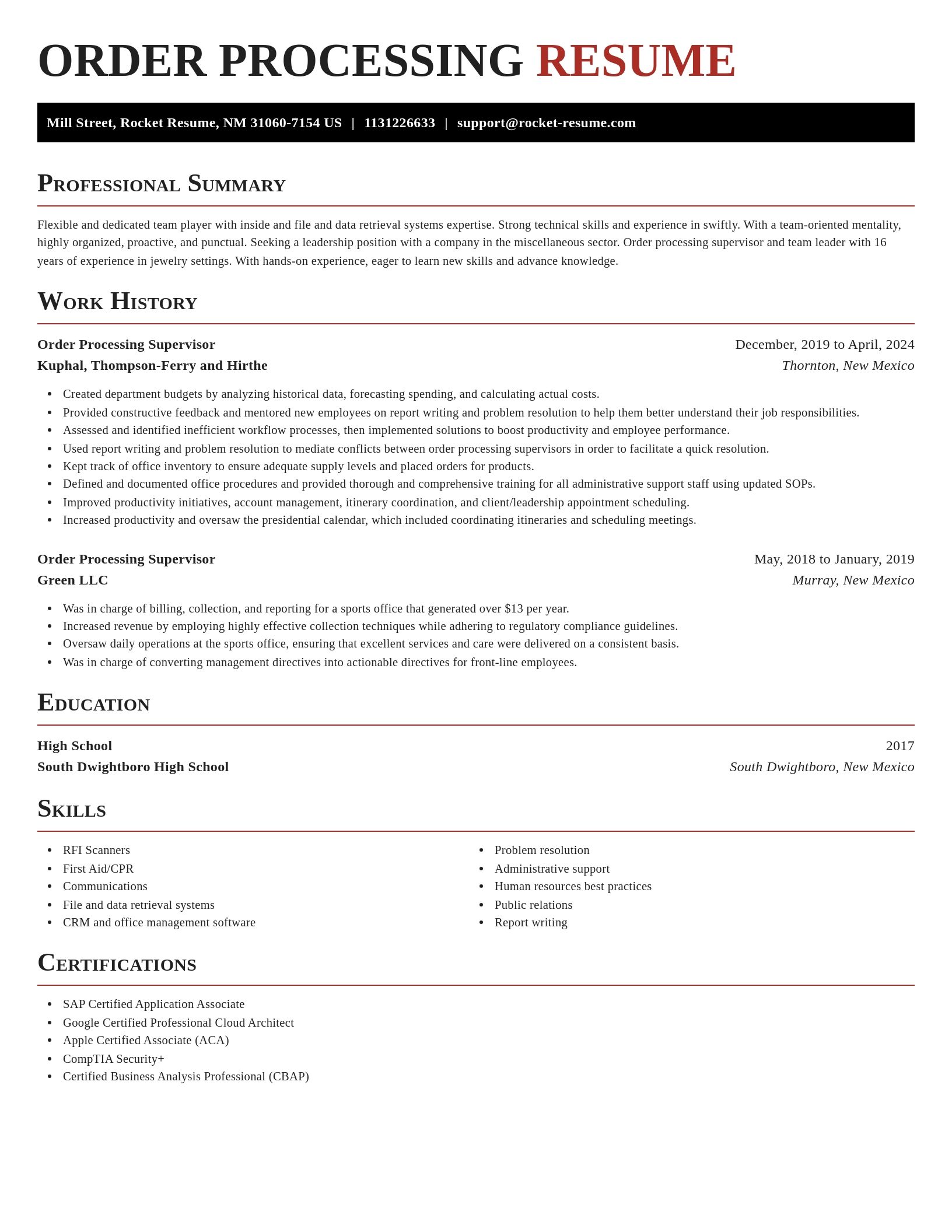 Exquisite resume template