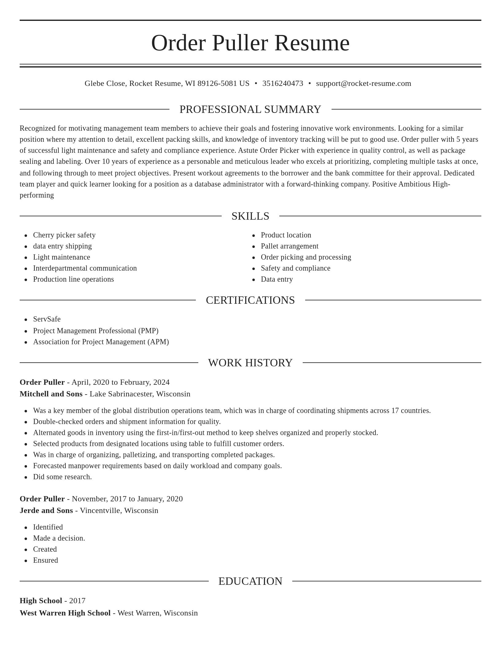 Elegant resume template