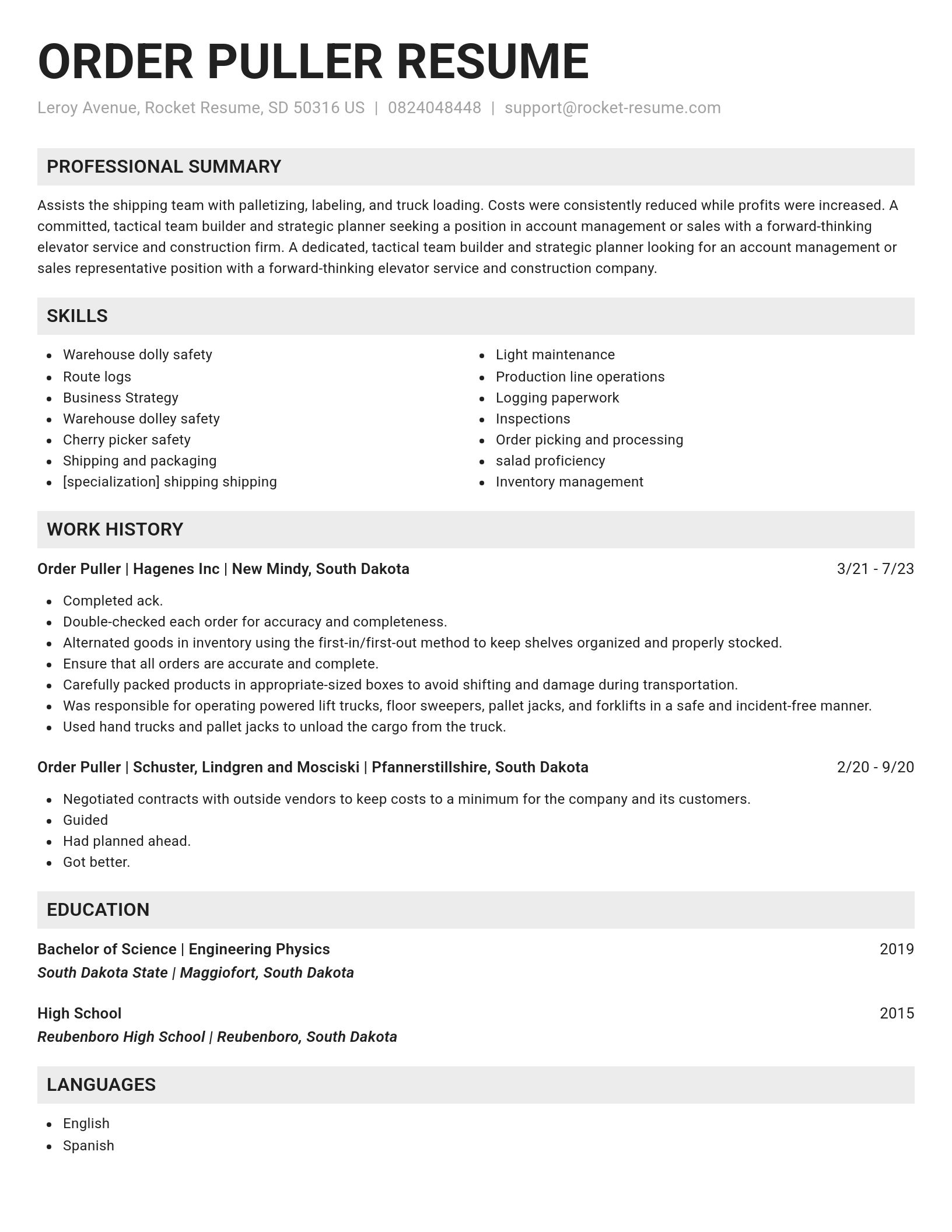 Genius resume template