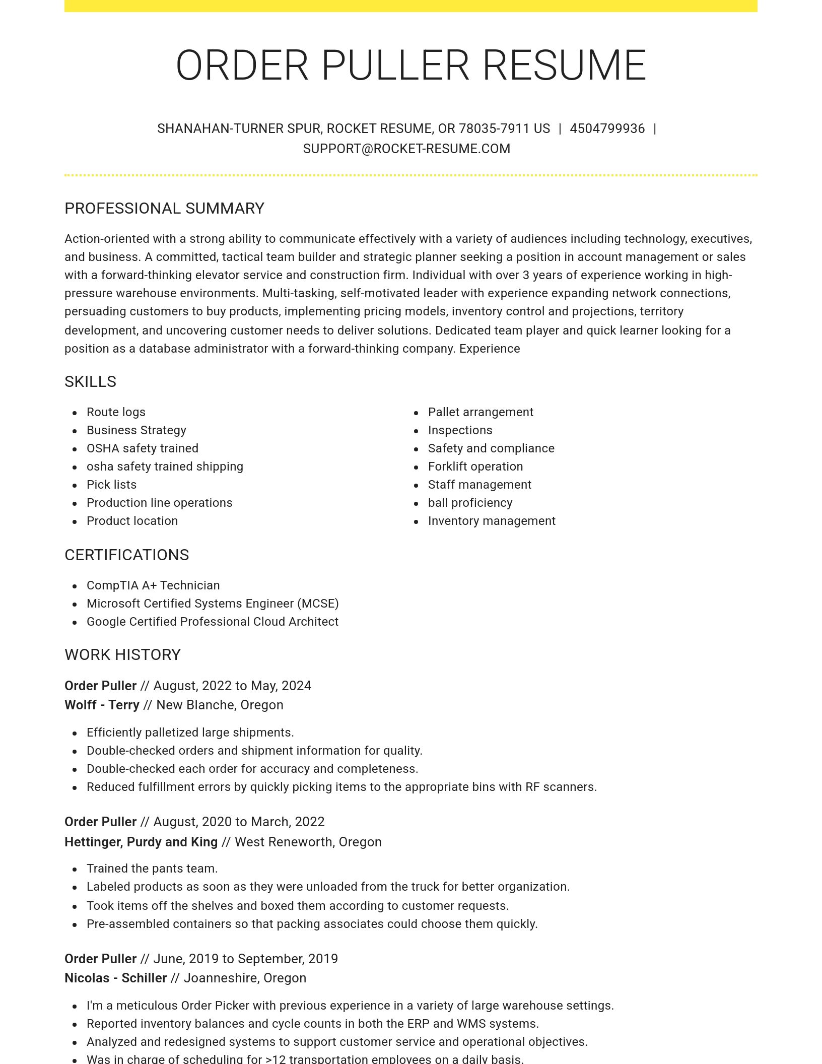 Grand resume template