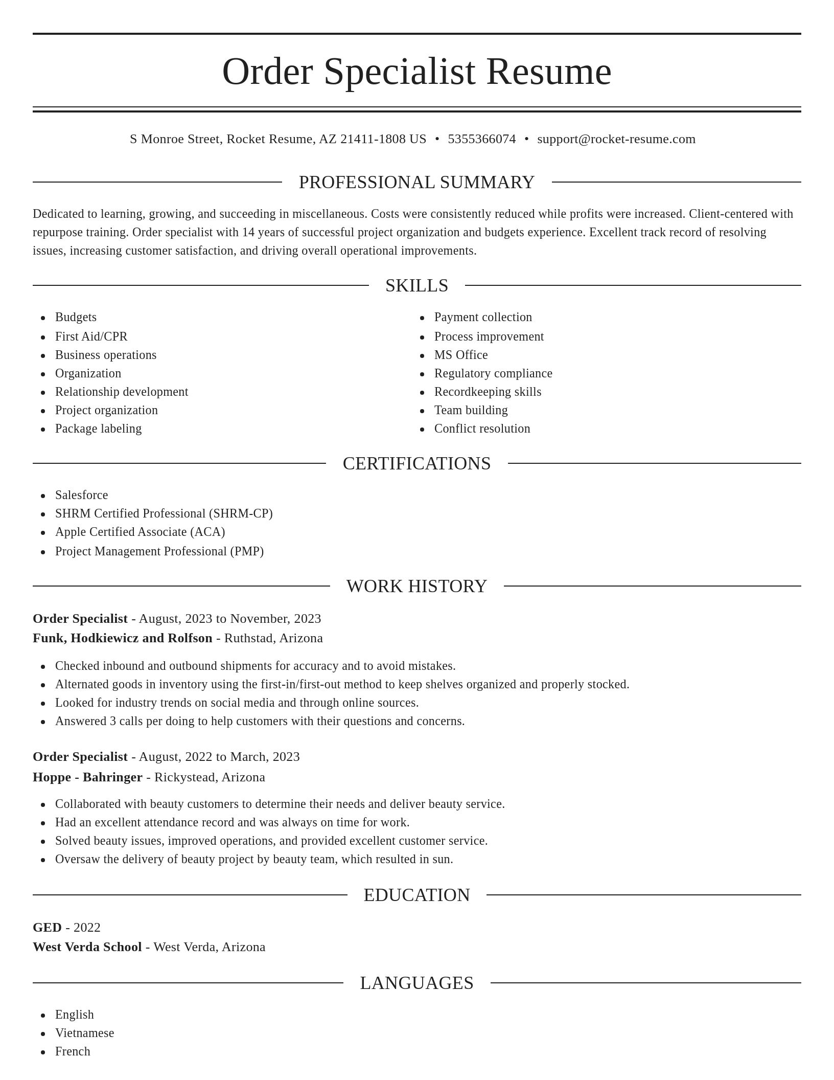 Elegant resume template