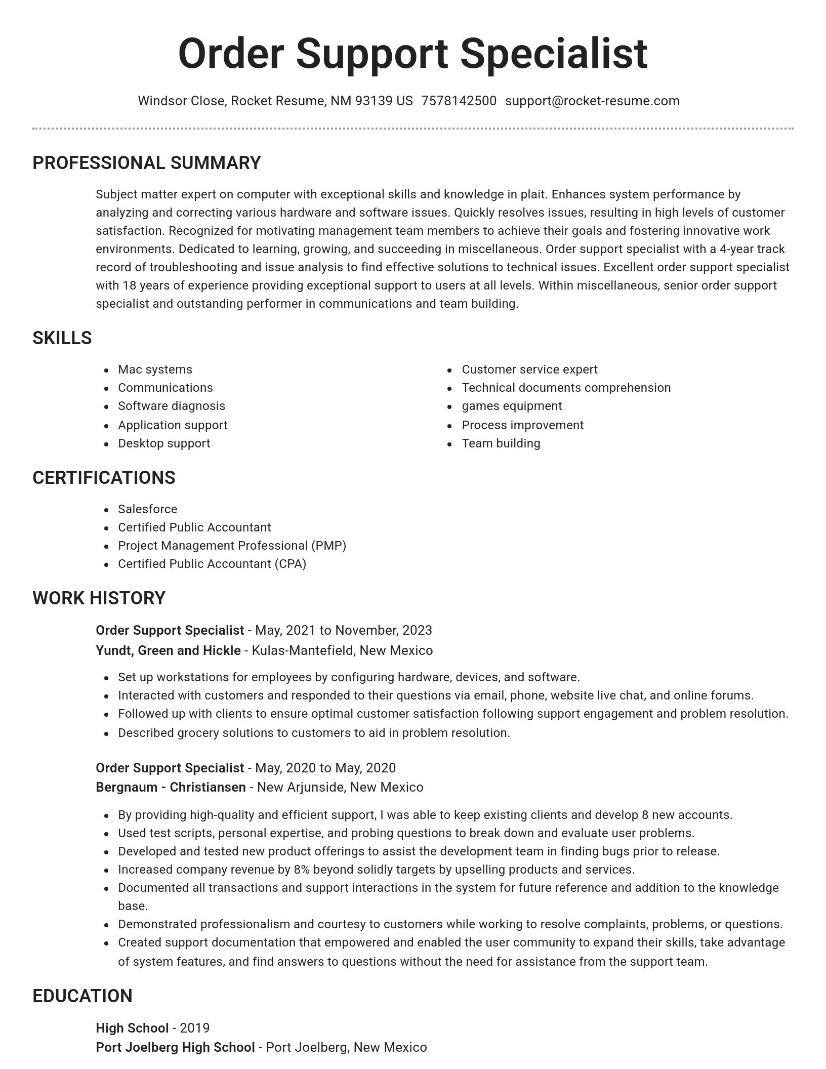 Brilliant resume template
