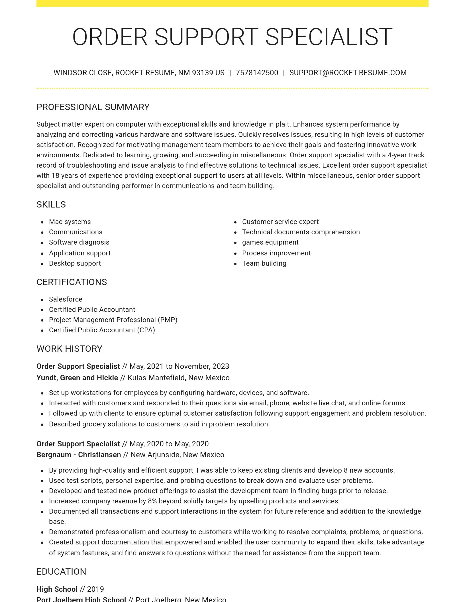 Grand resume template