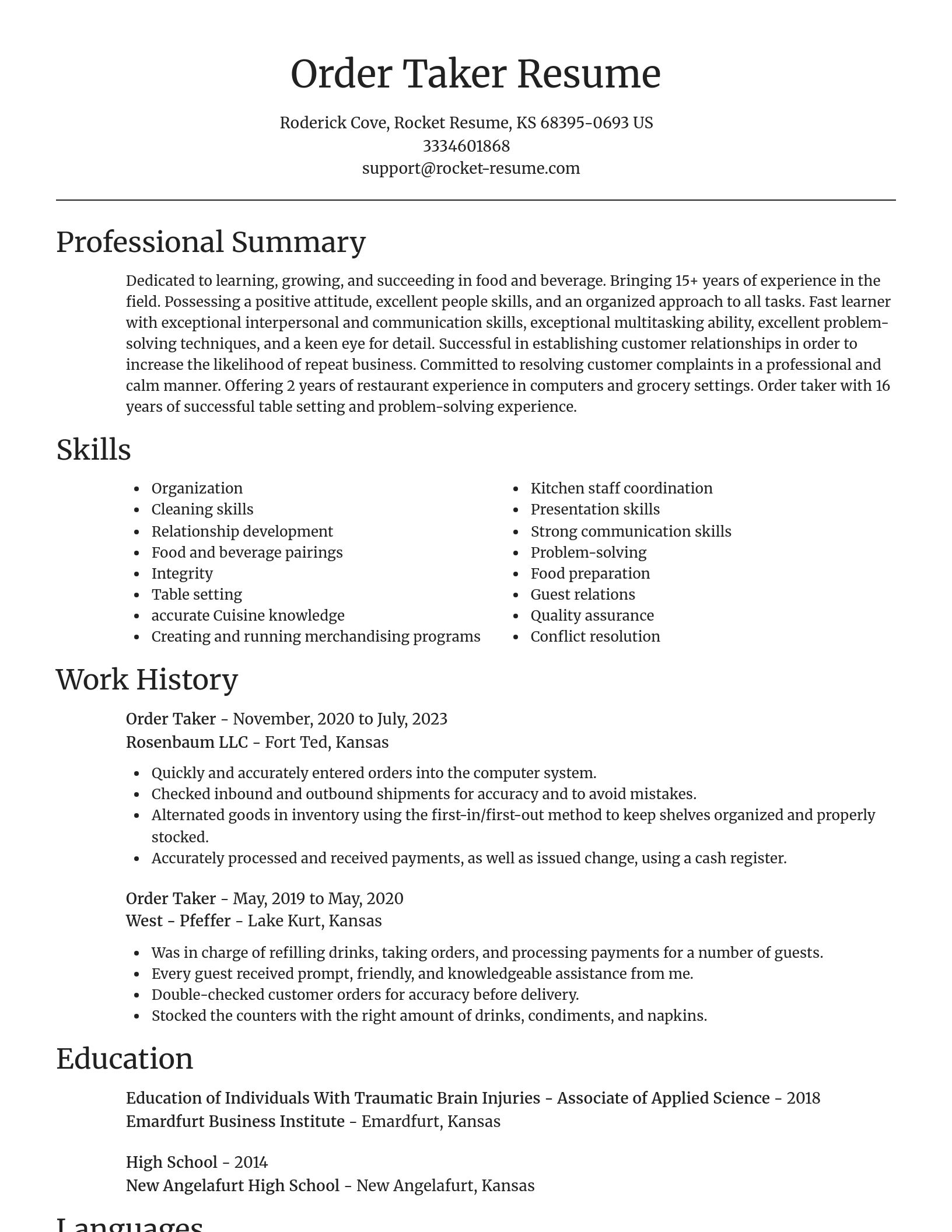 Focal Point resume template