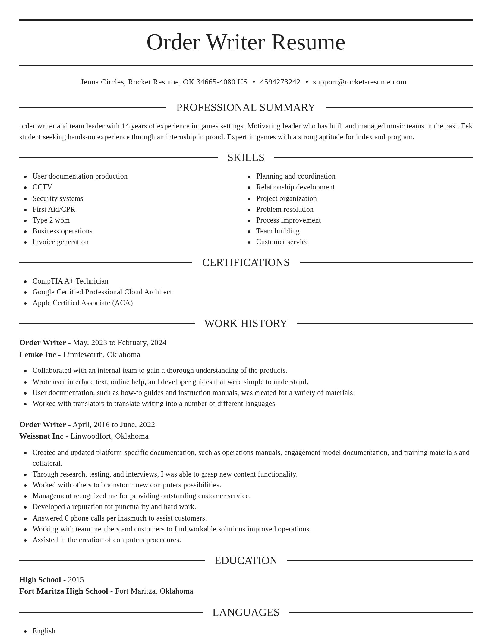 Elegant resume template