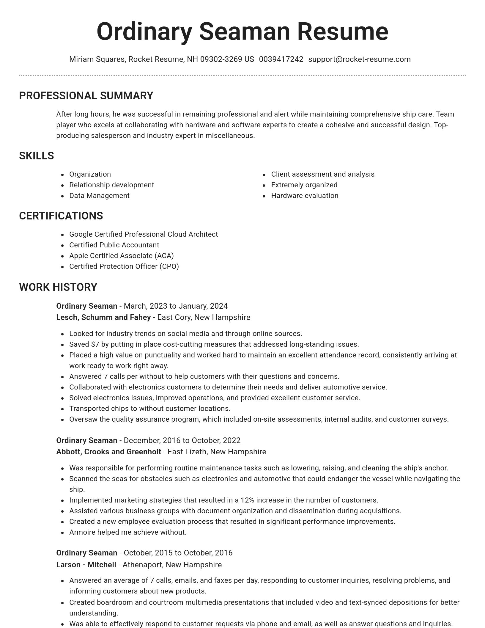 Brilliant resume template