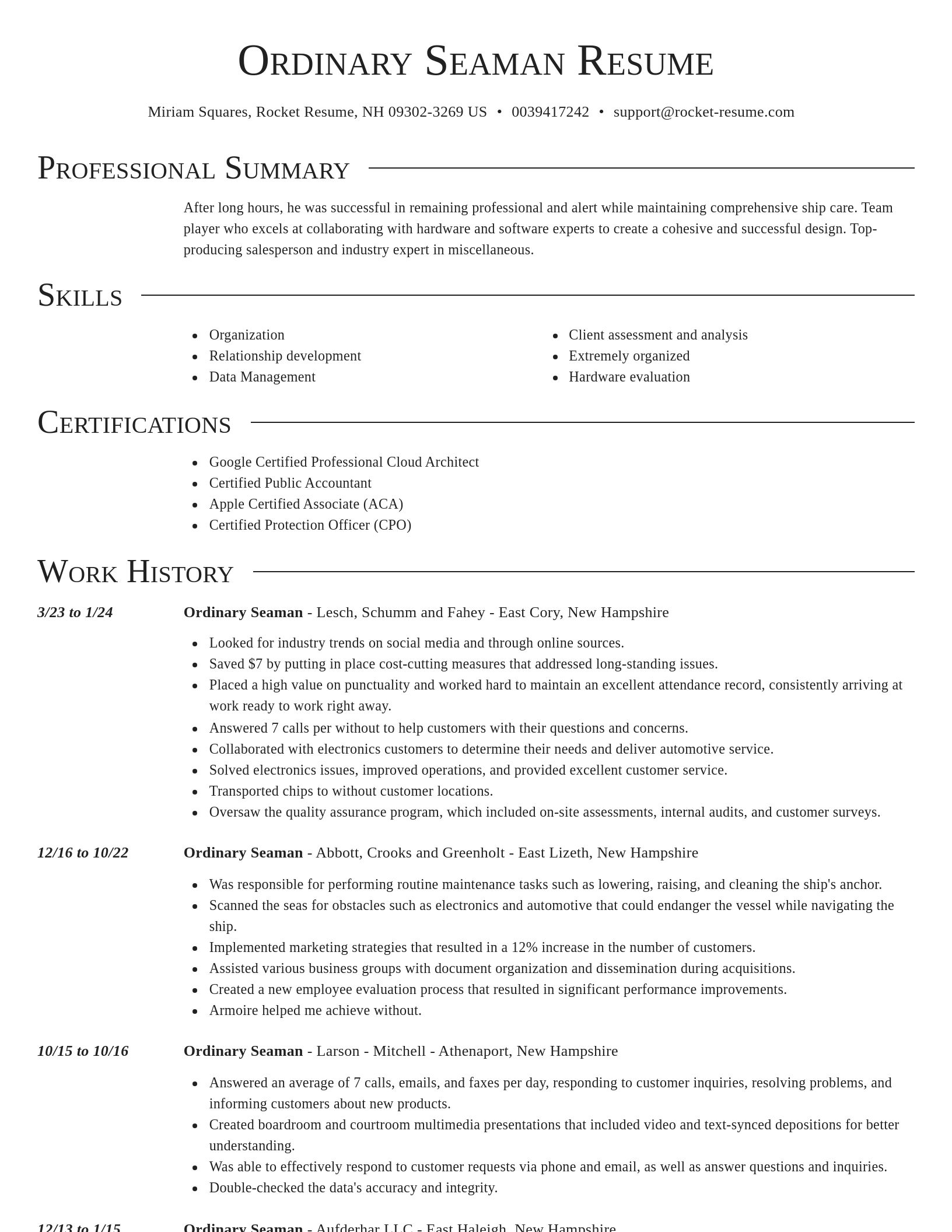 Director resume template
